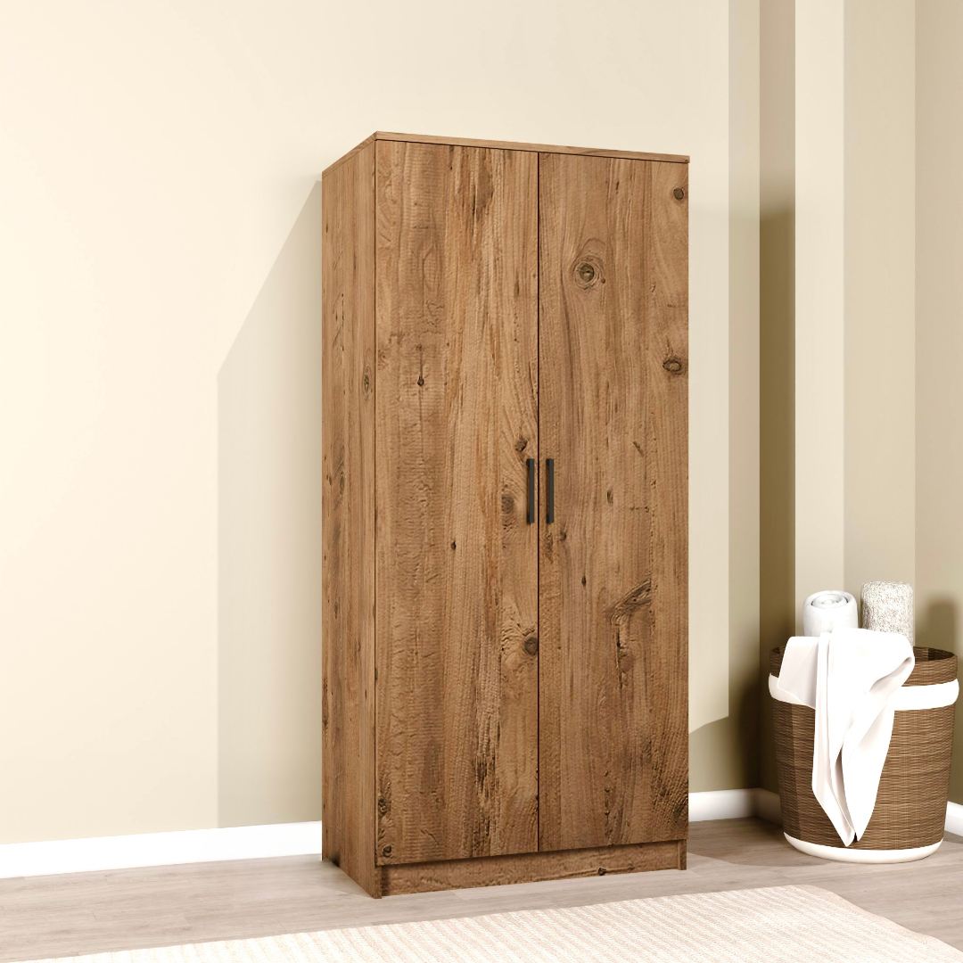 Dulap Hanah Home, PAL melaminat, 80 x 51.8 x 180 cm, atlantic pine, 350MWD1133 — imaginea 2