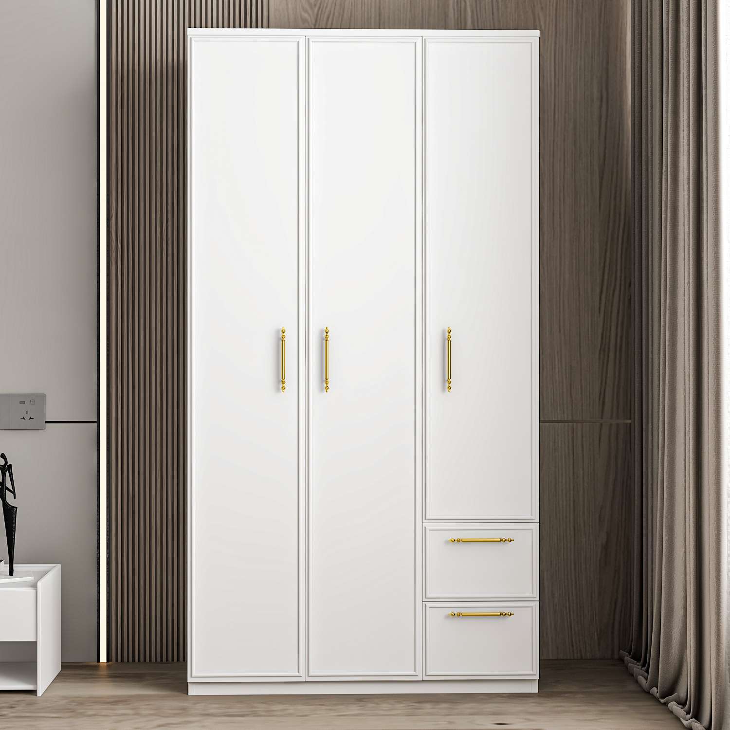 Dulap Hanah Home, PAL melaminat, 90 x 45 x 171.8 cm, alb, 382NRC2205 — imaginea 2
