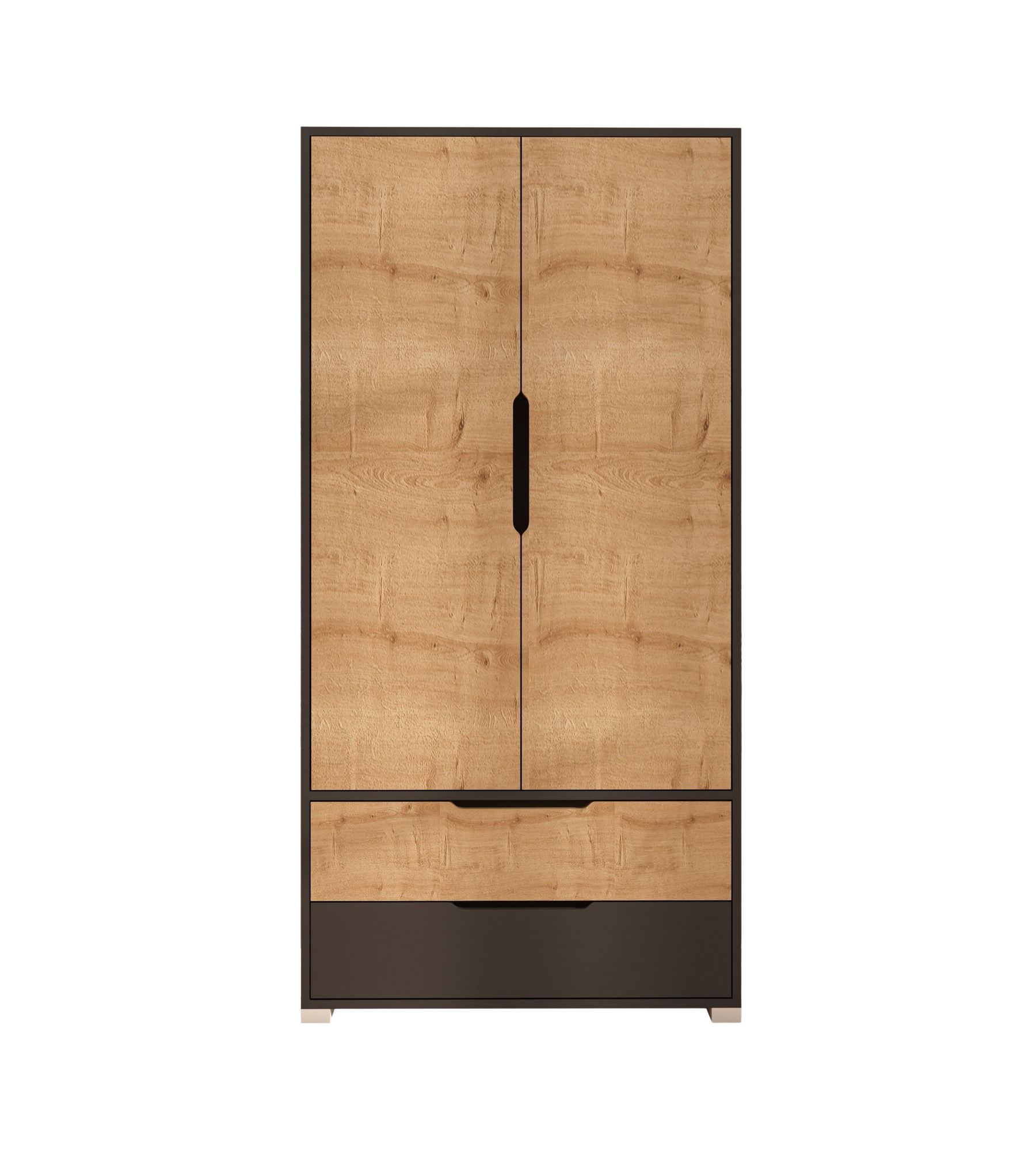 Dulap Hanah Home, PAL melaminat, 90 x 45 x 183 cm, antracit/sapphire stejar, 469ORN1105 — imaginea 3