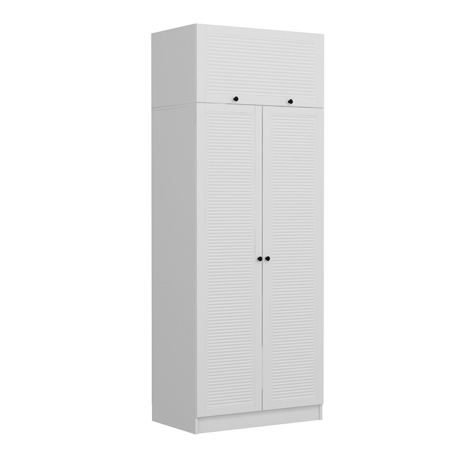 Dulap Hanah Home, PAL melaminat, 90 x 52 x 190 cm, alb, 506MNR2241 — imaginea 5