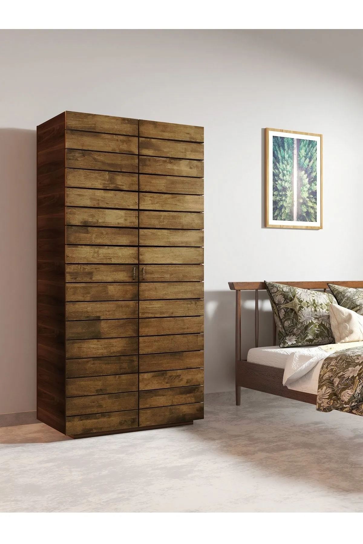 Dulap Hanah Home, PAL melaminat, 90 x 48 x 187 cm, maro, 167RAB1131 — imaginea 6