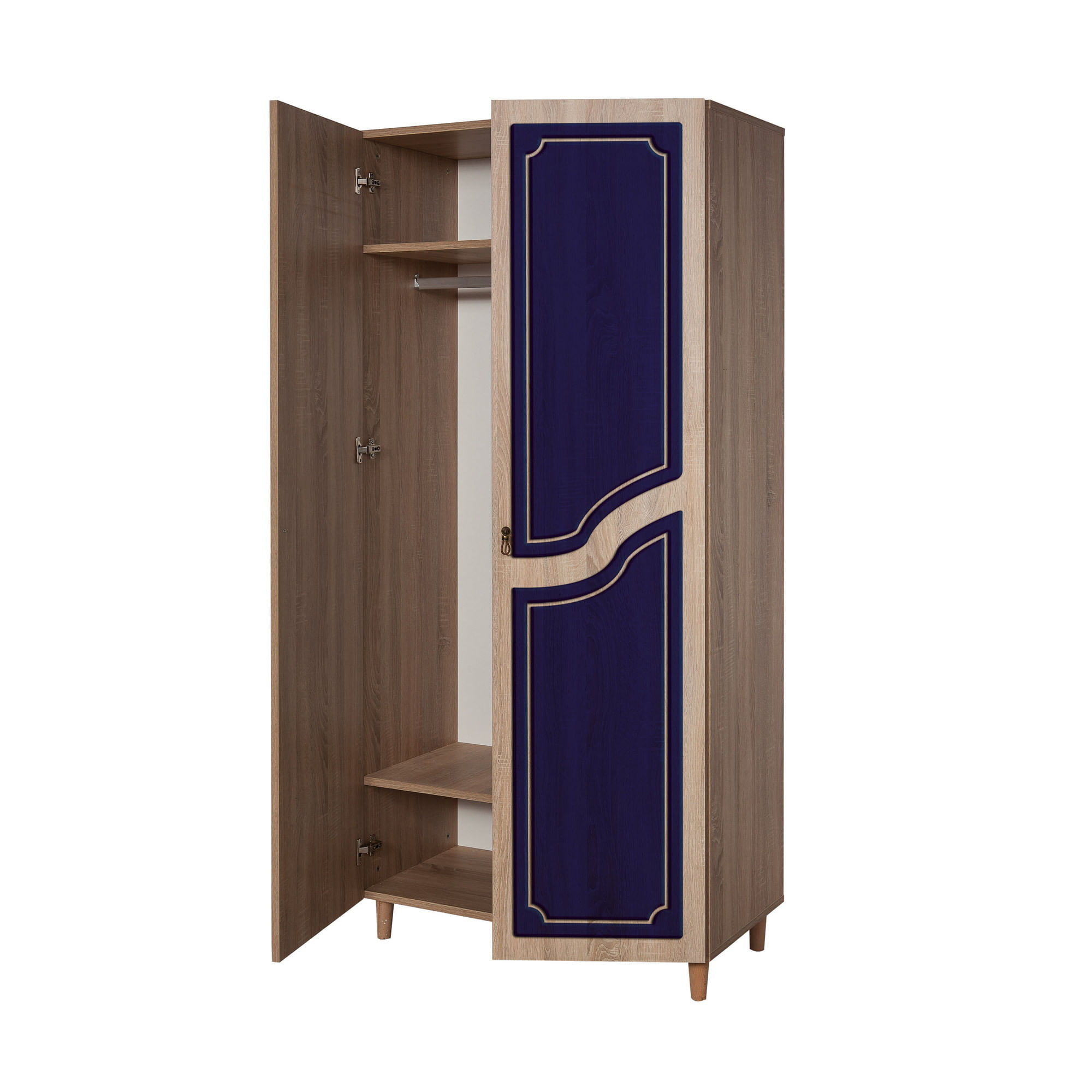 Dulap Hanah Home, PAL melaminat, 90 x 52 x 192 cm, stejar sonoma, 869VEL4236 — imaginea 3