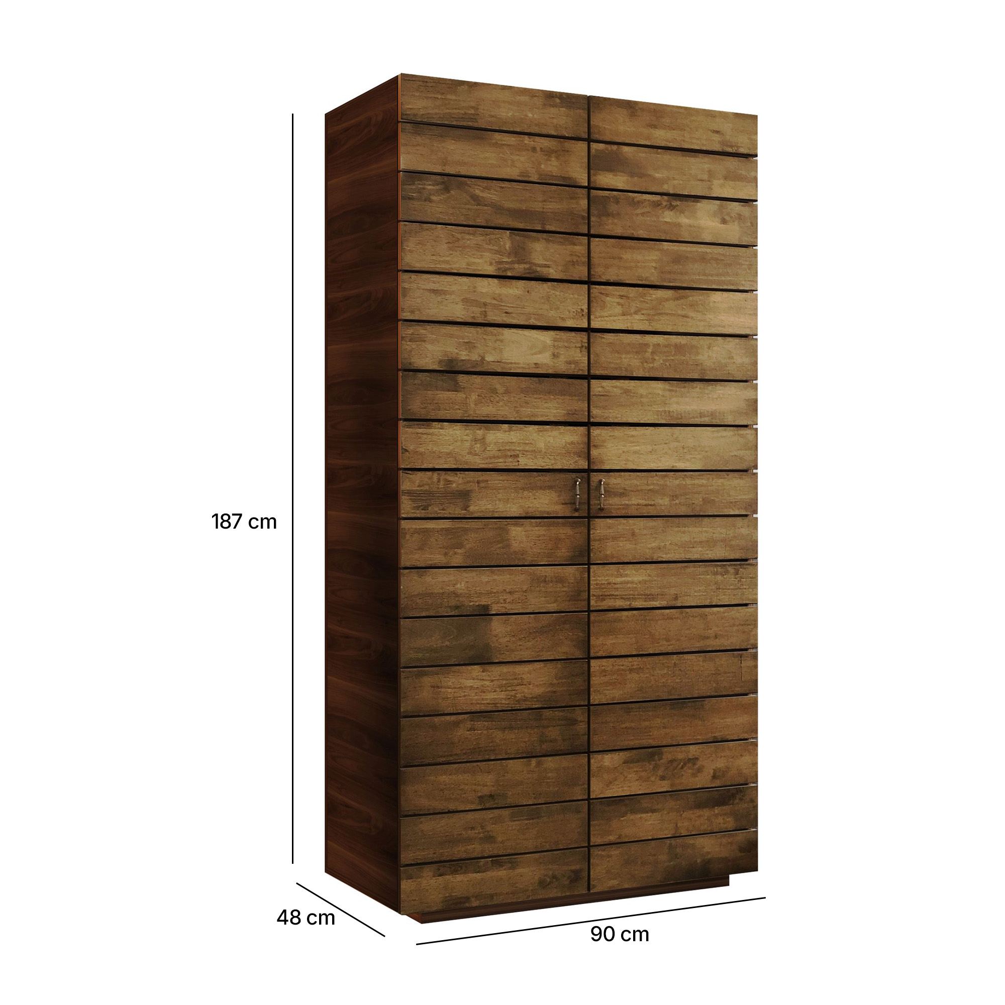 Dulap Hanah Home, PAL melaminat, 90 x 48 x 187 cm, maro, 167RAB1131 — imaginea 7