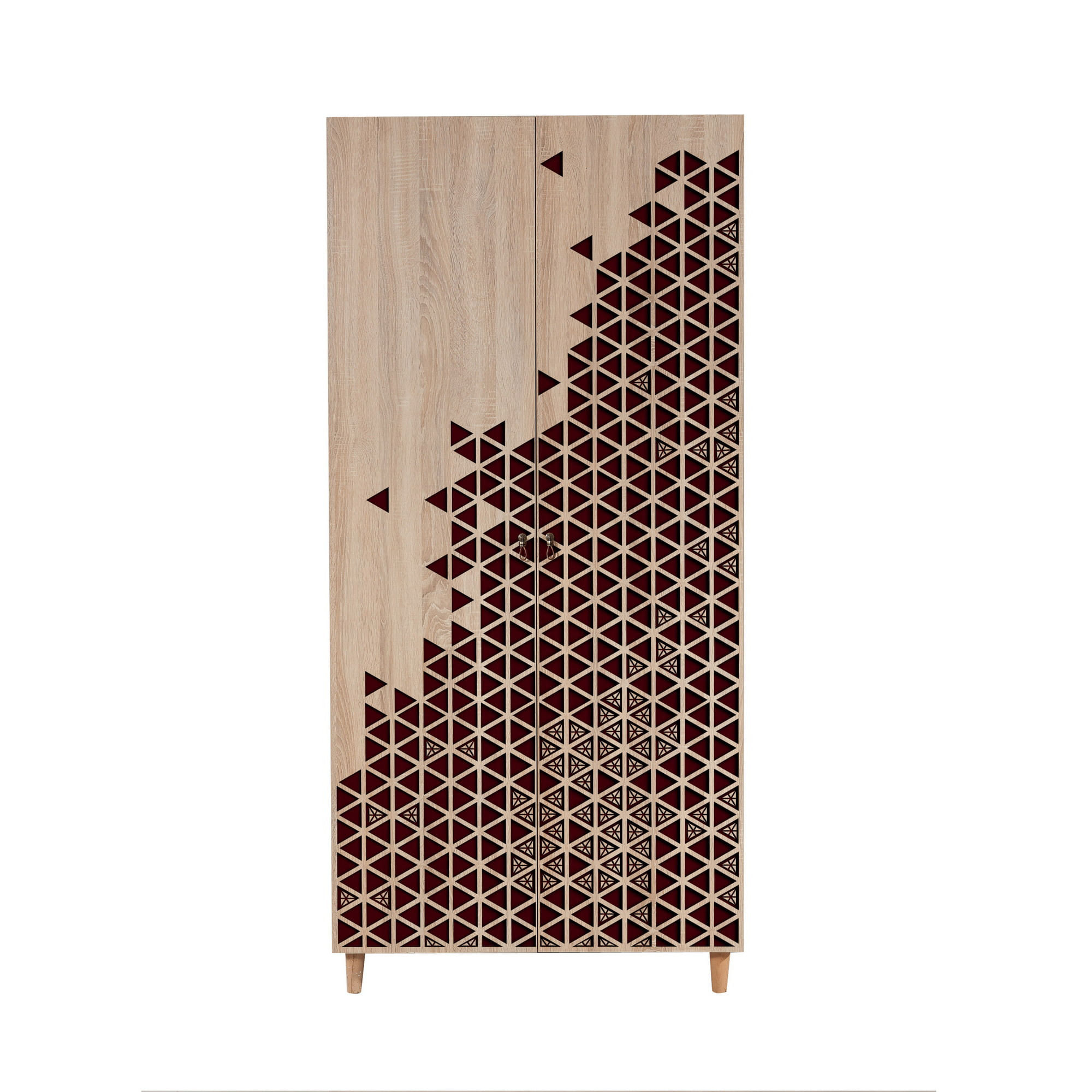 Dulap Hanah Home, PAL melaminat, 90 x 52 x 192 cm, stejar sonoma, 869VEL4231 — imaginea 5