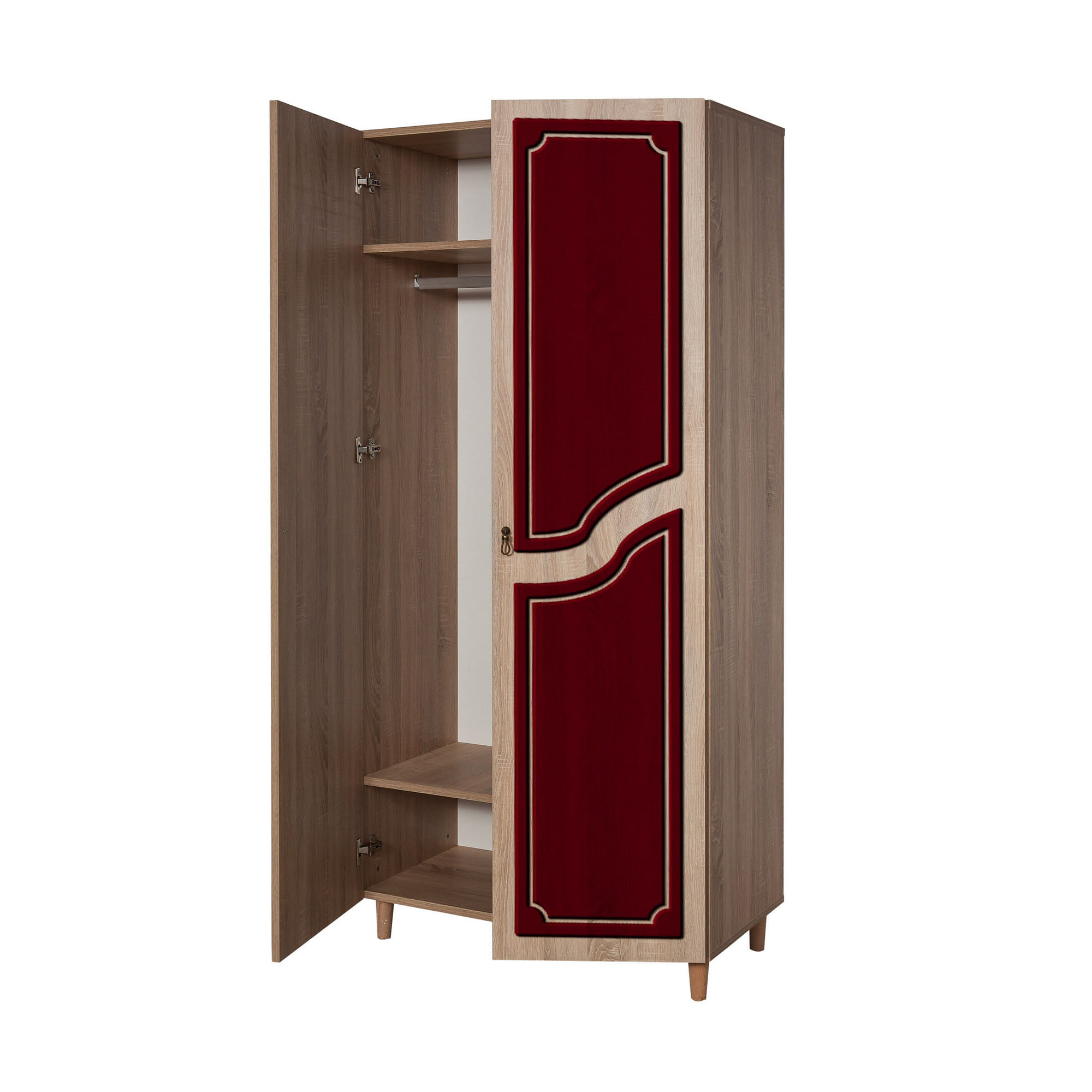 Dulap Hanah Home, PAL melaminat, 90 x 52 x 192 cm, stejar sonoma, 869VEL4237 — imaginea 8