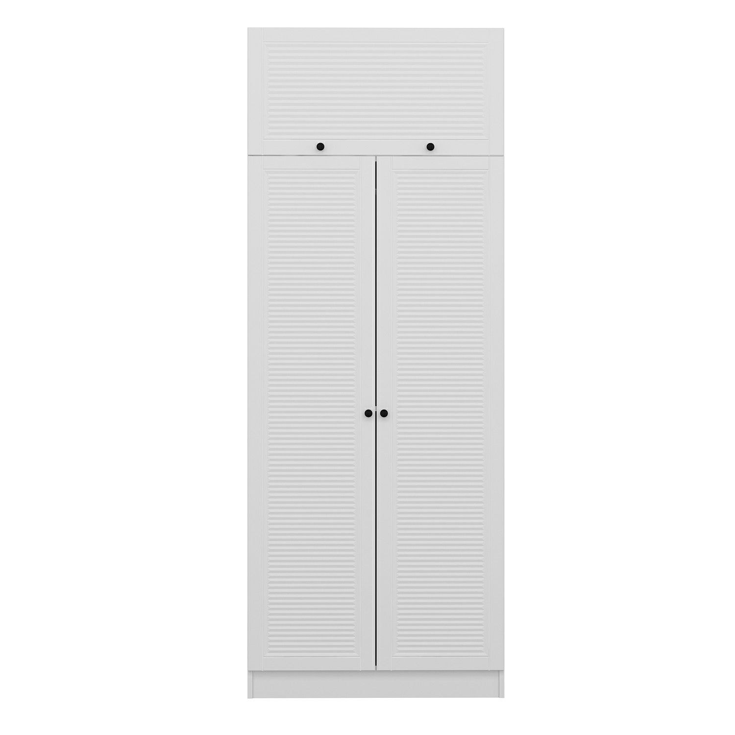 Dulap Hanah Home, PAL melaminat, 90 x 52 x 210 cm, alb, 506MNR2242 — imaginea 4