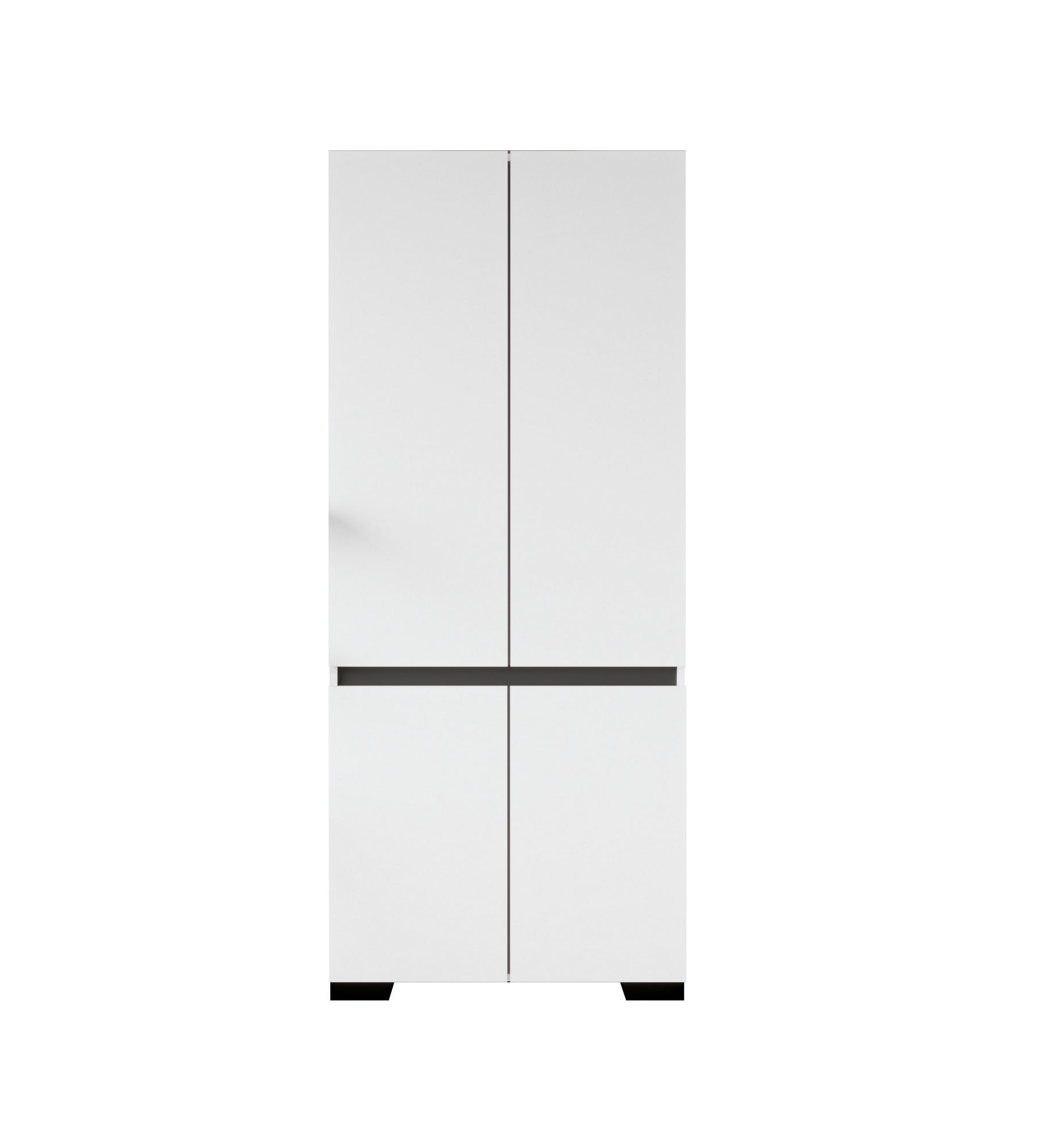 Dulap Hanah Home, PAL melaminat, 90 x 52 x 210 cm, alb/antracit, 469ORN1116 — imaginea 4
