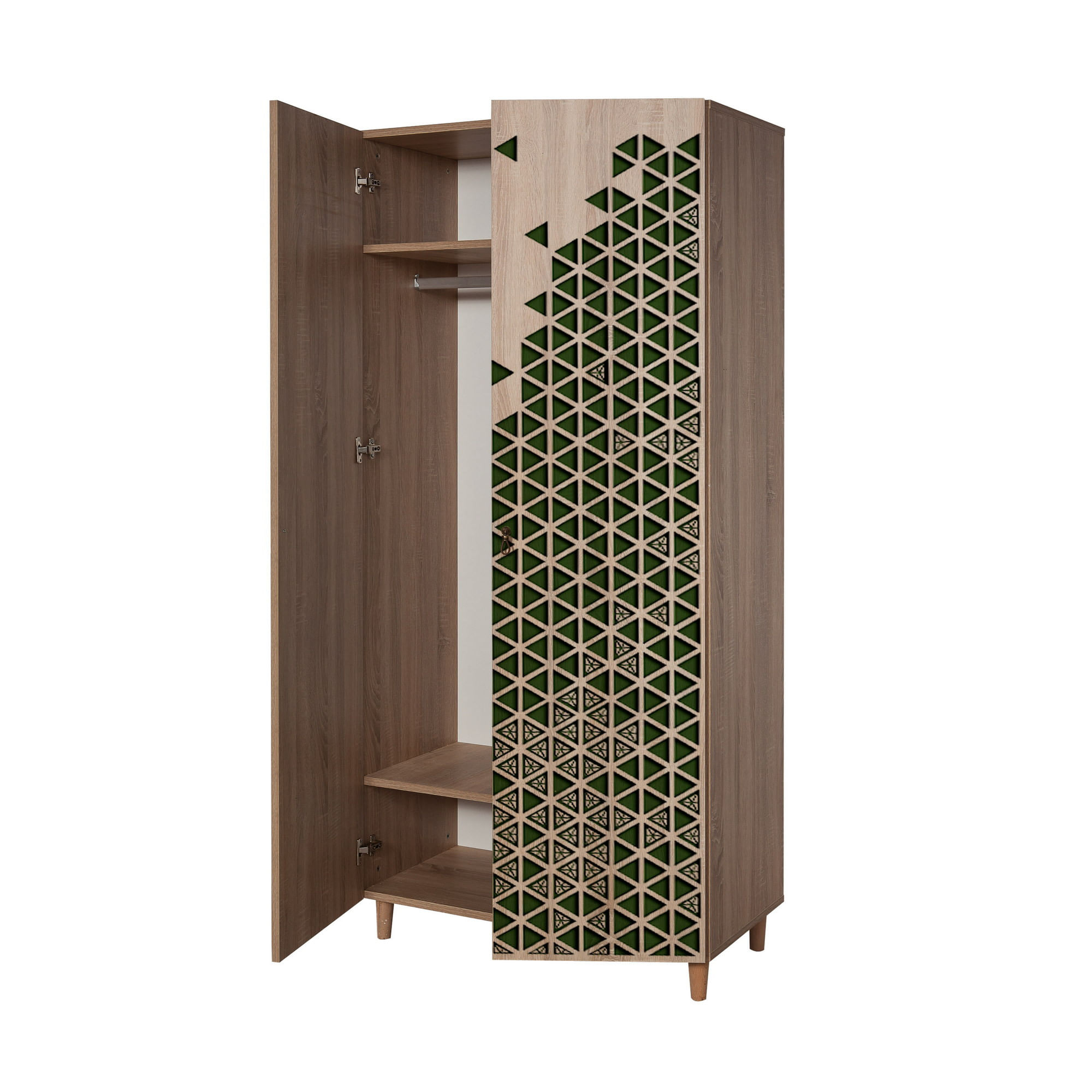 Dulap Hanah Home, PAL melaminat, 90 x 52 x 192 cm, stejar sonoma, 869VEL4230 — imaginea 7