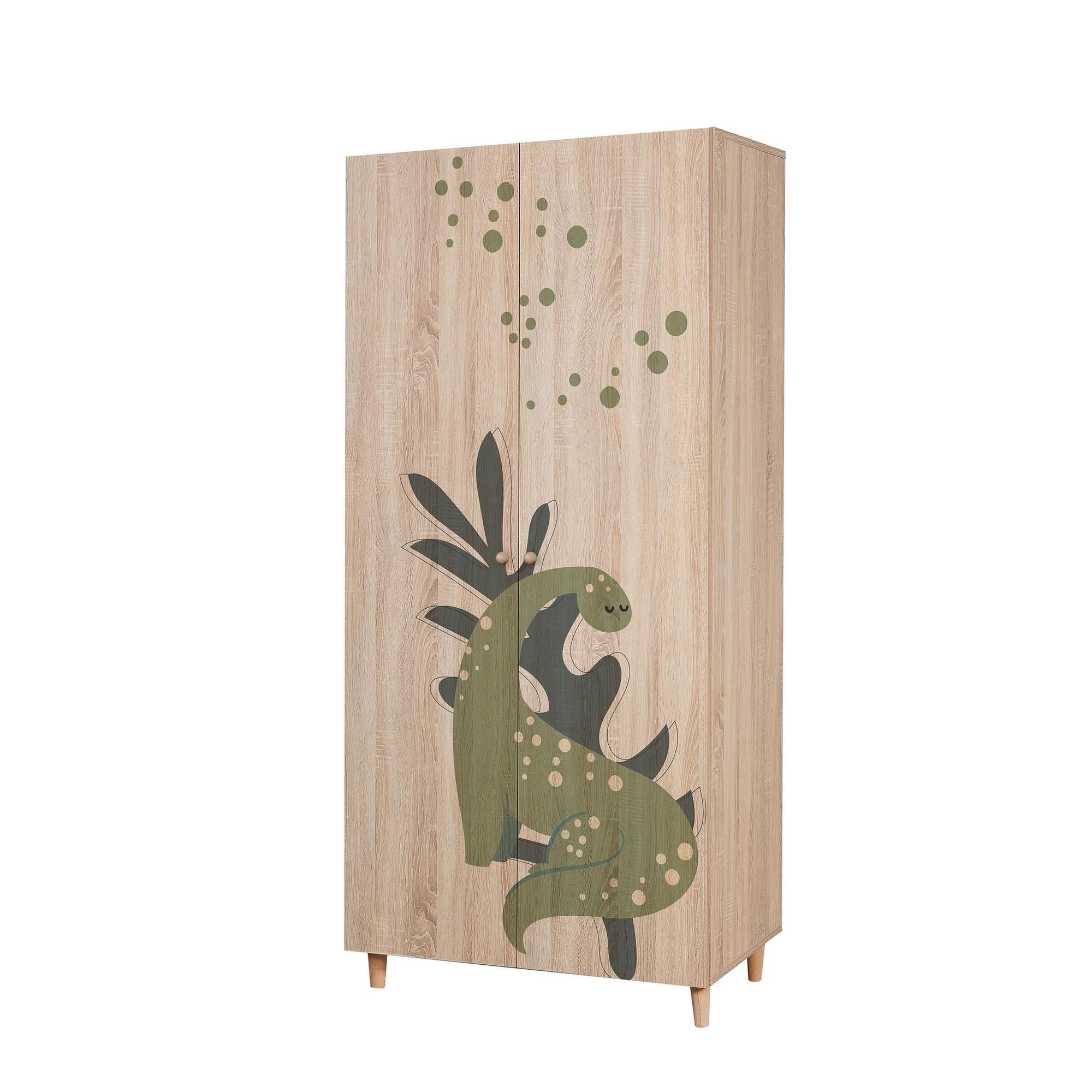 Dulap Hanah Home, PAL melaminat, 90 x 52 x 192 cm, stejar sonoma, lemn masiv, 869VEL8669 — imaginea 5