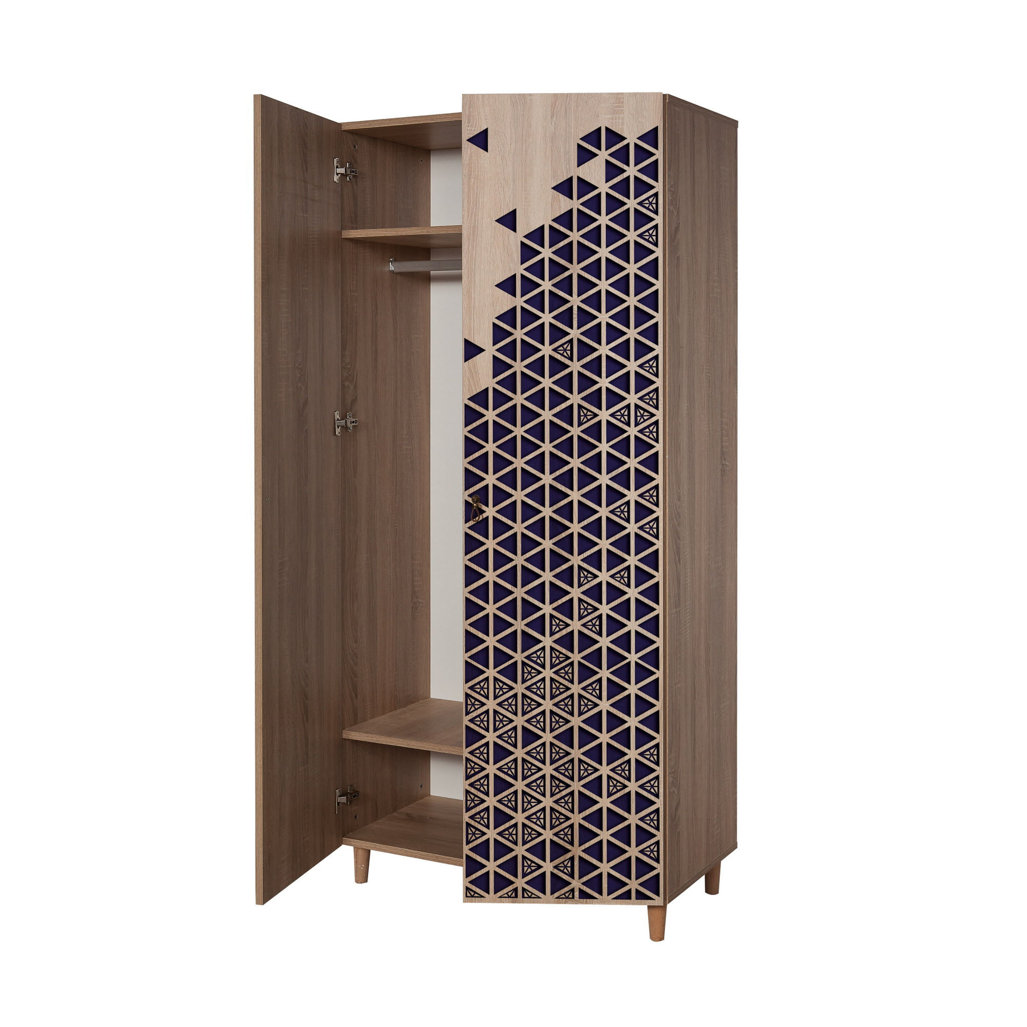 Dulap Hanah Home, PAL melaminat, 90 x 52 x 192 cm, stejar sonoma, 869VEL4232 — imaginea 6