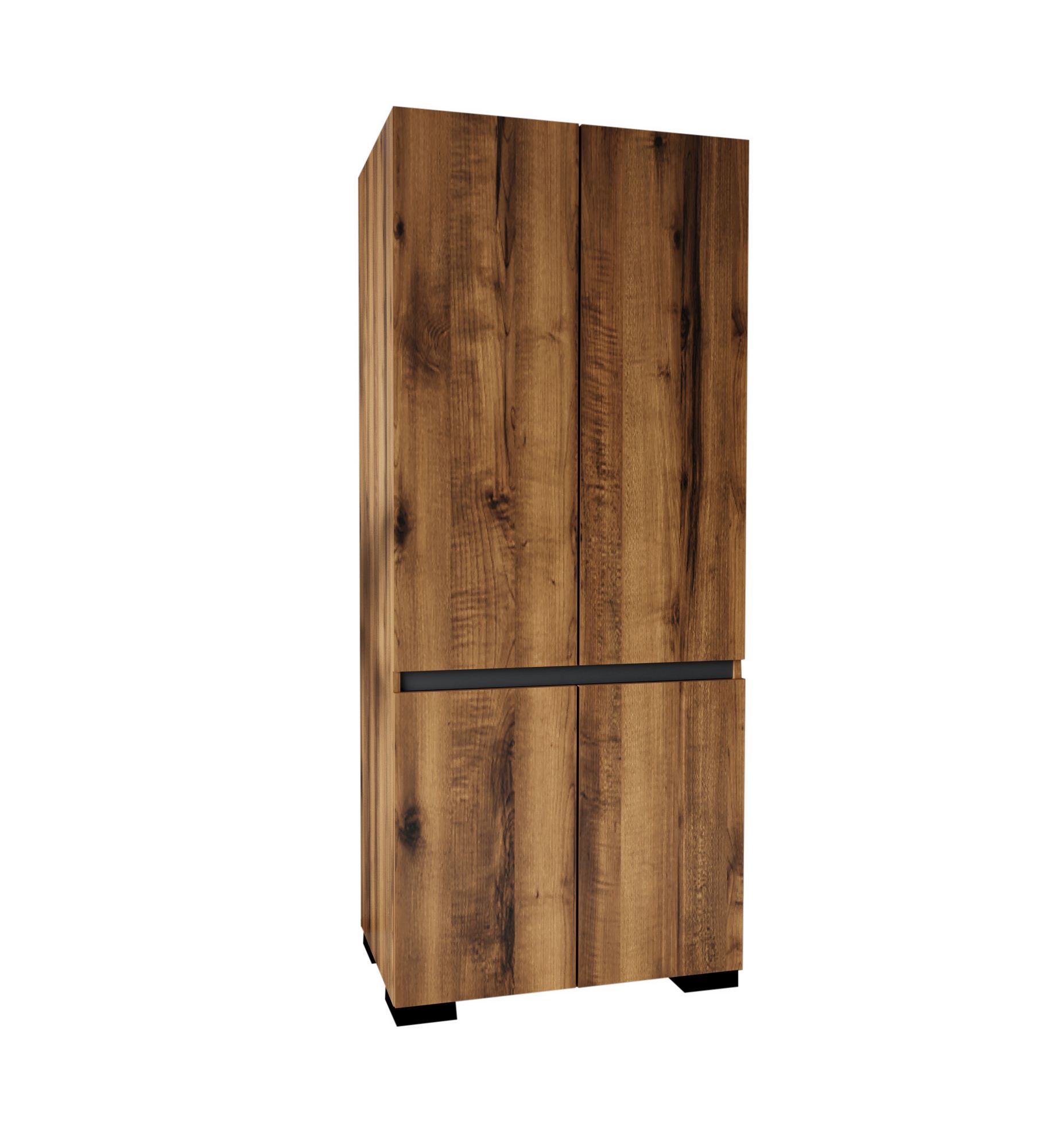 Dulap Hanah Home, PAL melaminat, 90 x 52 x 210 cm, nuc/antracit, 469ORN1110 — imaginea 3