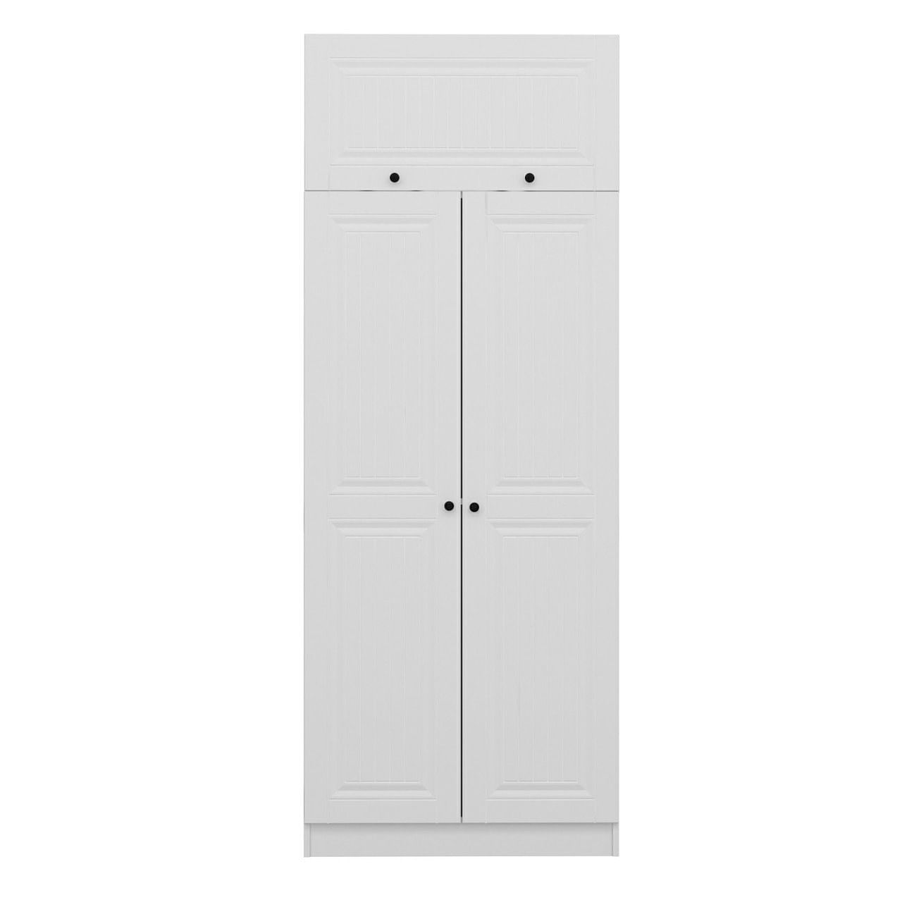 Dulap Hanah Home, PAL melaminat, 90 x 52 x 255 cm, alb, 506MNR2236 — imaginea 2