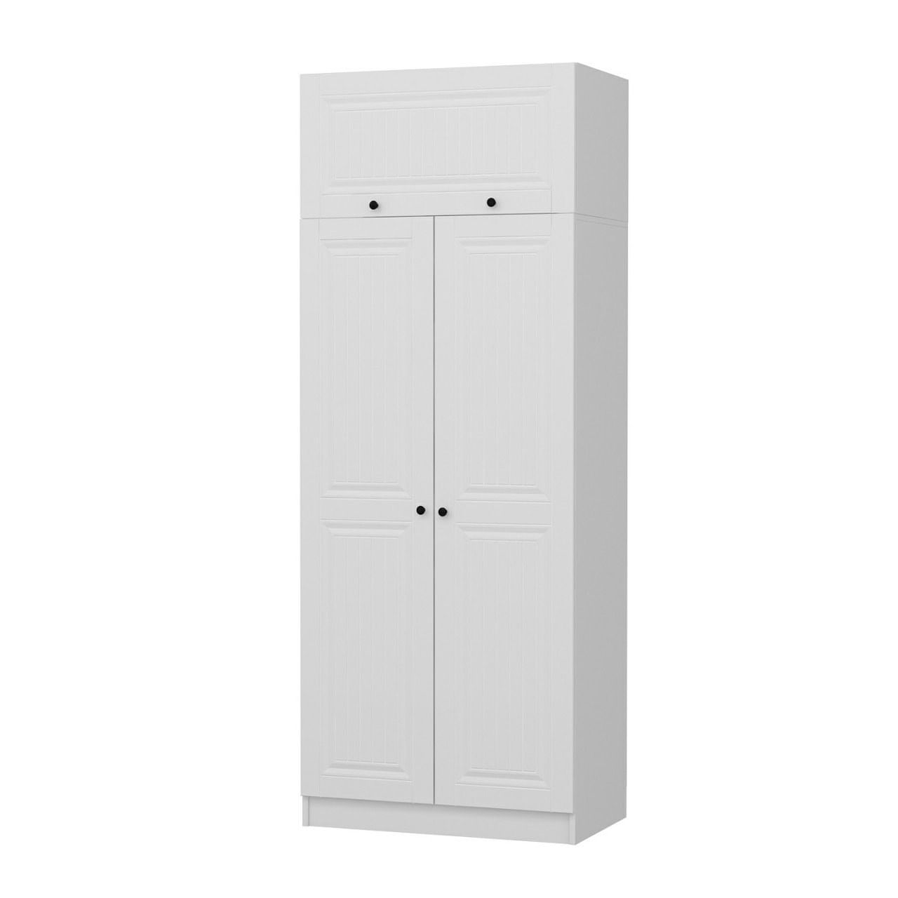 Dulap Hanah Home, PAL melaminat, 90 x 52 x 255 cm, alb, 506MNR2236 — imaginea 6