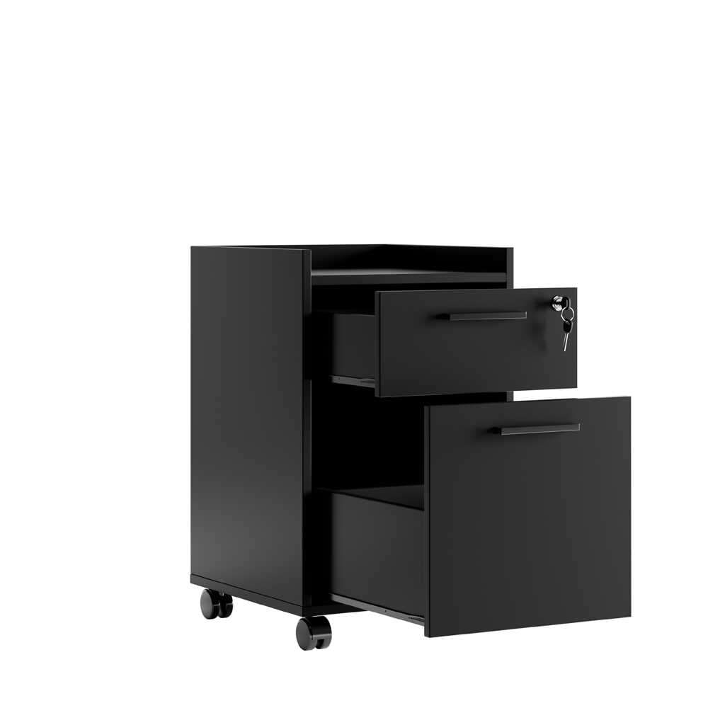 Dulap multifuncțional Hanah Home, PAL melaminat, 40 x 40 x 56 cm, negru, 479ADR2505 — imaginea 3