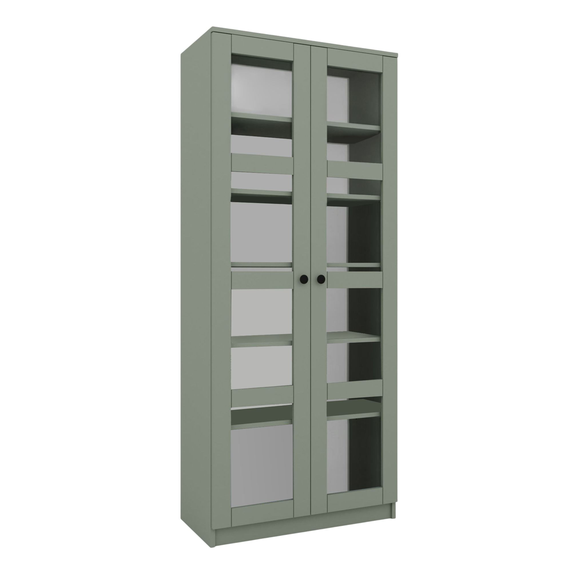 Dulap multifuncțional Hanah Home, PAL melaminat, 80 x 37 x 190 cm, verde, 350MWD1207 — imaginea 5