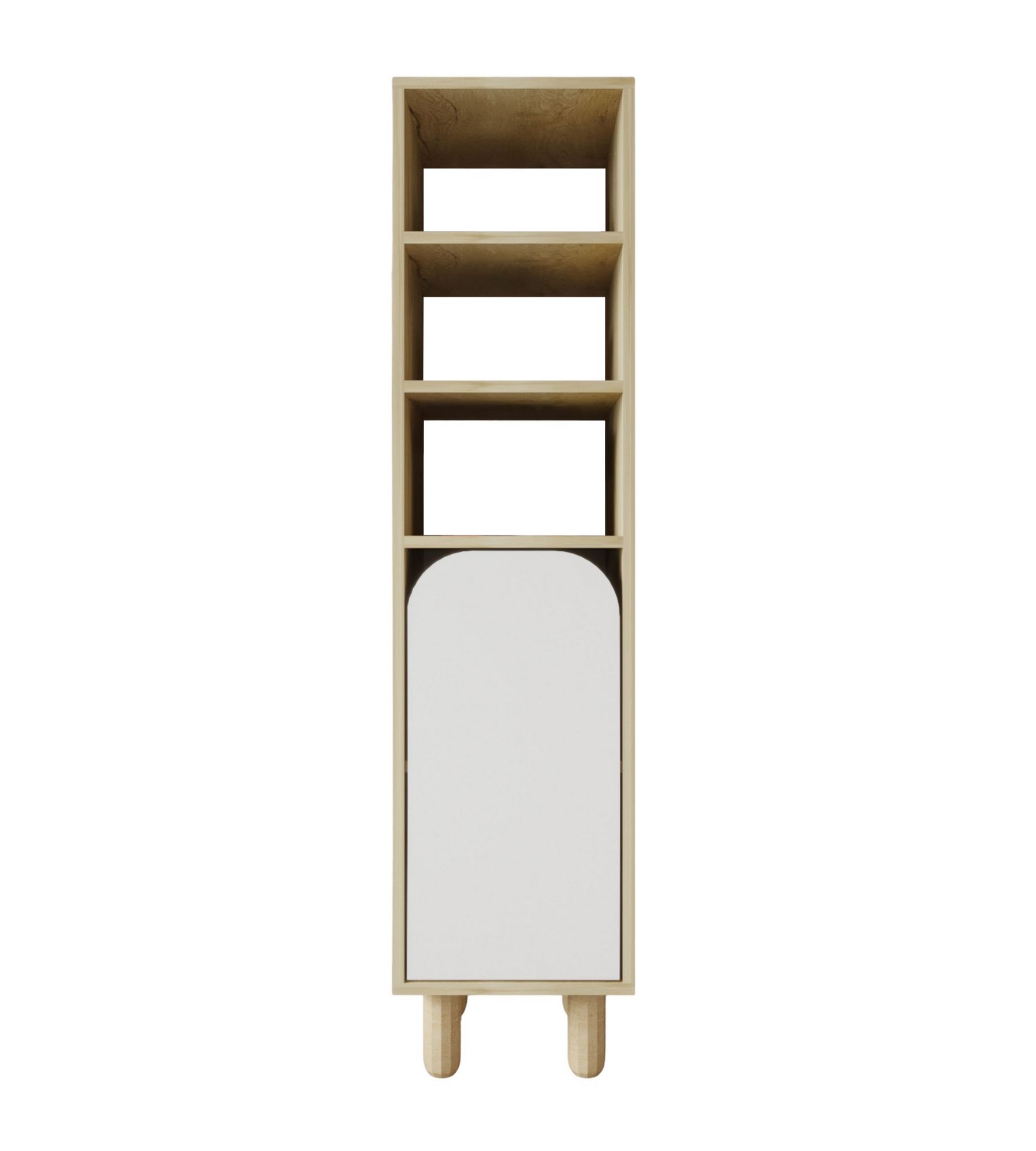 Dulap multifuncțional Hanah Home, PAL melaminat, 37 x 40 x 155 cm, sapphire stejar/alb, 469ORN1307 — imaginea 4