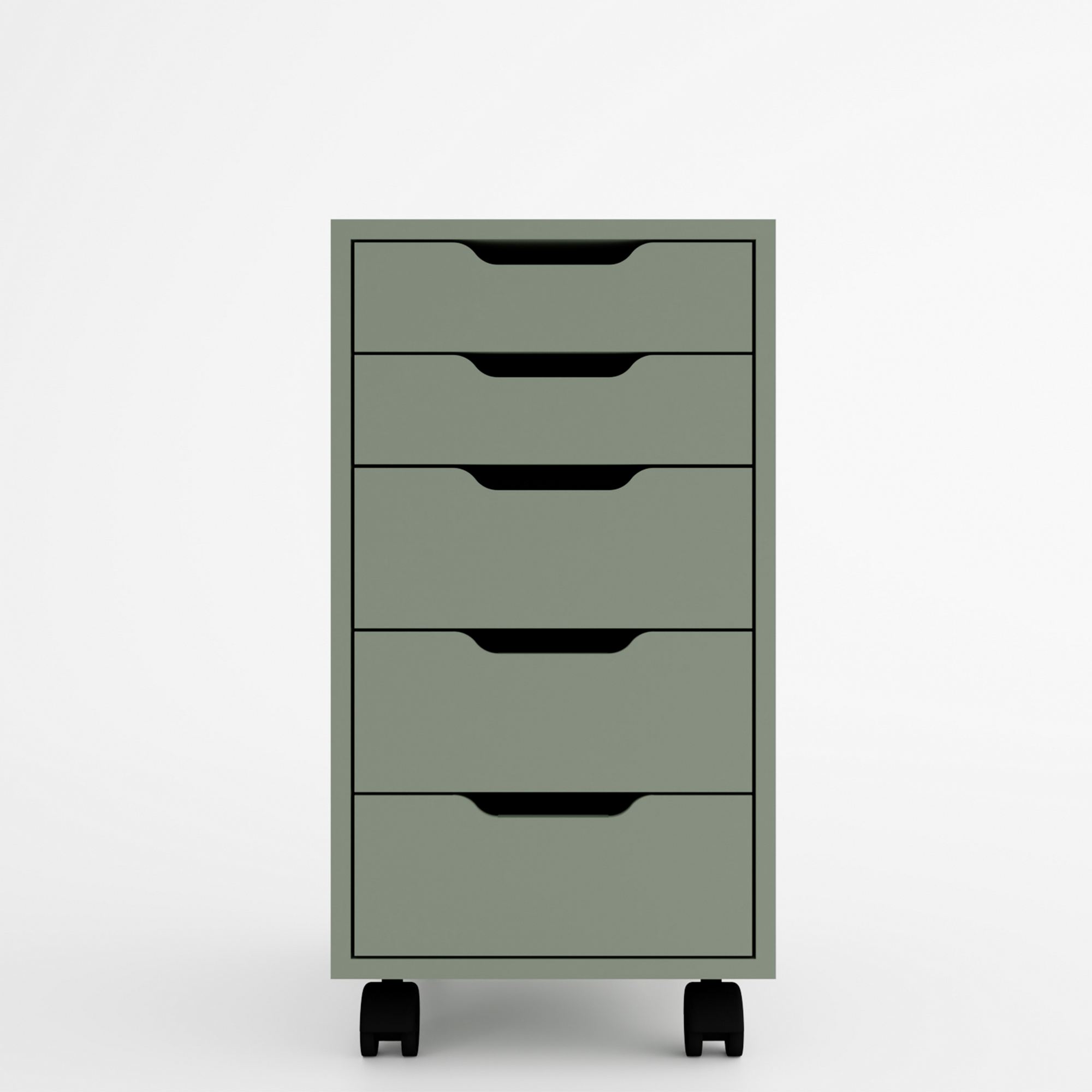 Dulap multifuncțional Hanah Home, PAL melaminat, 40 x 55 x 77.4 cm, verde, 350MWD1217 — imaginea 4