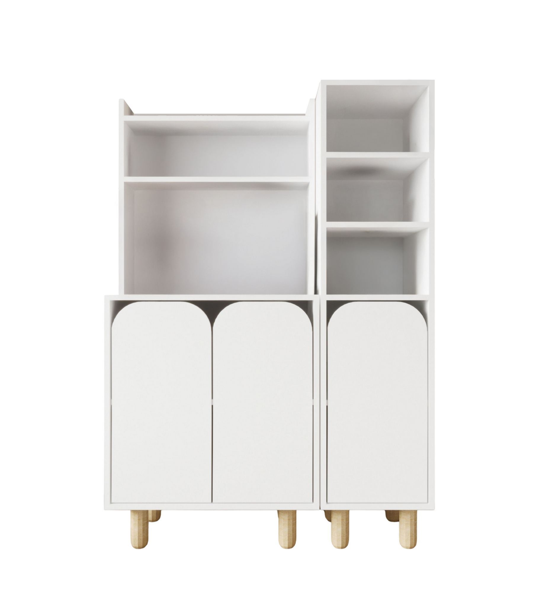 Dulap multifuncțional Hanah Home, PAL melaminat, 105 x 40 x 155 cm, alb, 469ORN1313 — imaginea 2
