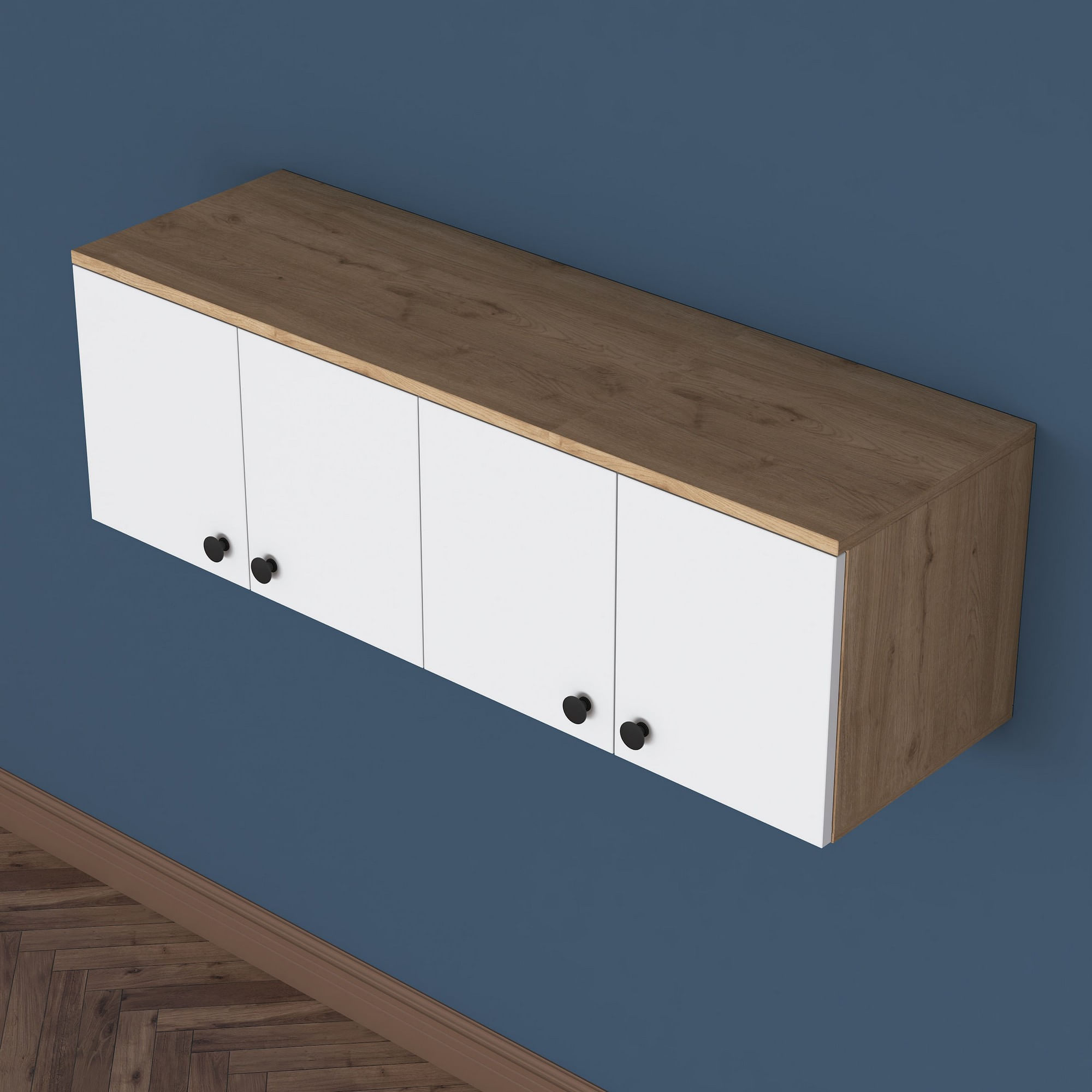 Dulap perete Hanah Home, PAL melaminat, 119.6 x 37.5 x 43.6 cm, nuc/alb, 893RAN4984 — imaginea 3