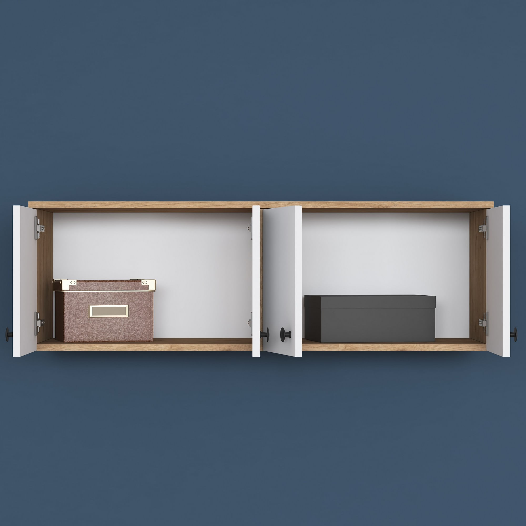 Dulap perete Hanah Home, PAL melaminat, 119.6 x 37.5 x 43.6 cm, nuc/alb, 893RAN4984 — imaginea 11