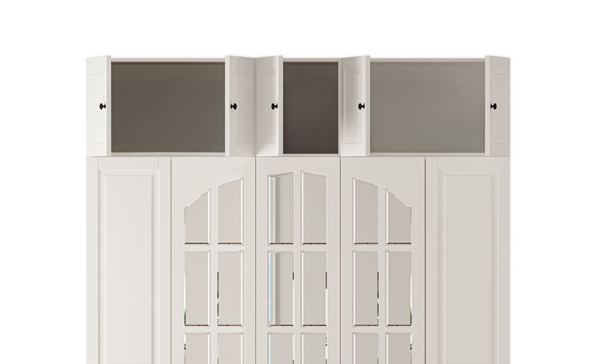 Dulap Hanah Home, PAL melaminat, 175 x 52 x 240 cm, alb mat, 167RAB1207 — imaginea 6