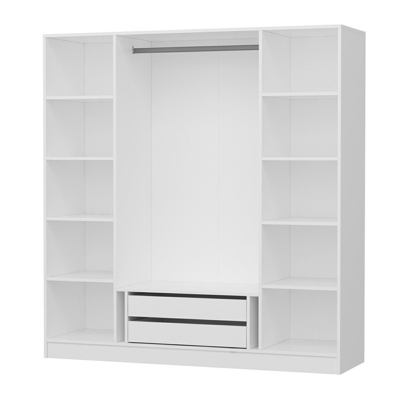 Dulap Hanah Home, PAL melaminat, 180 x 52 x 190 cm, alb, 506MNR2558 — imaginea 3
