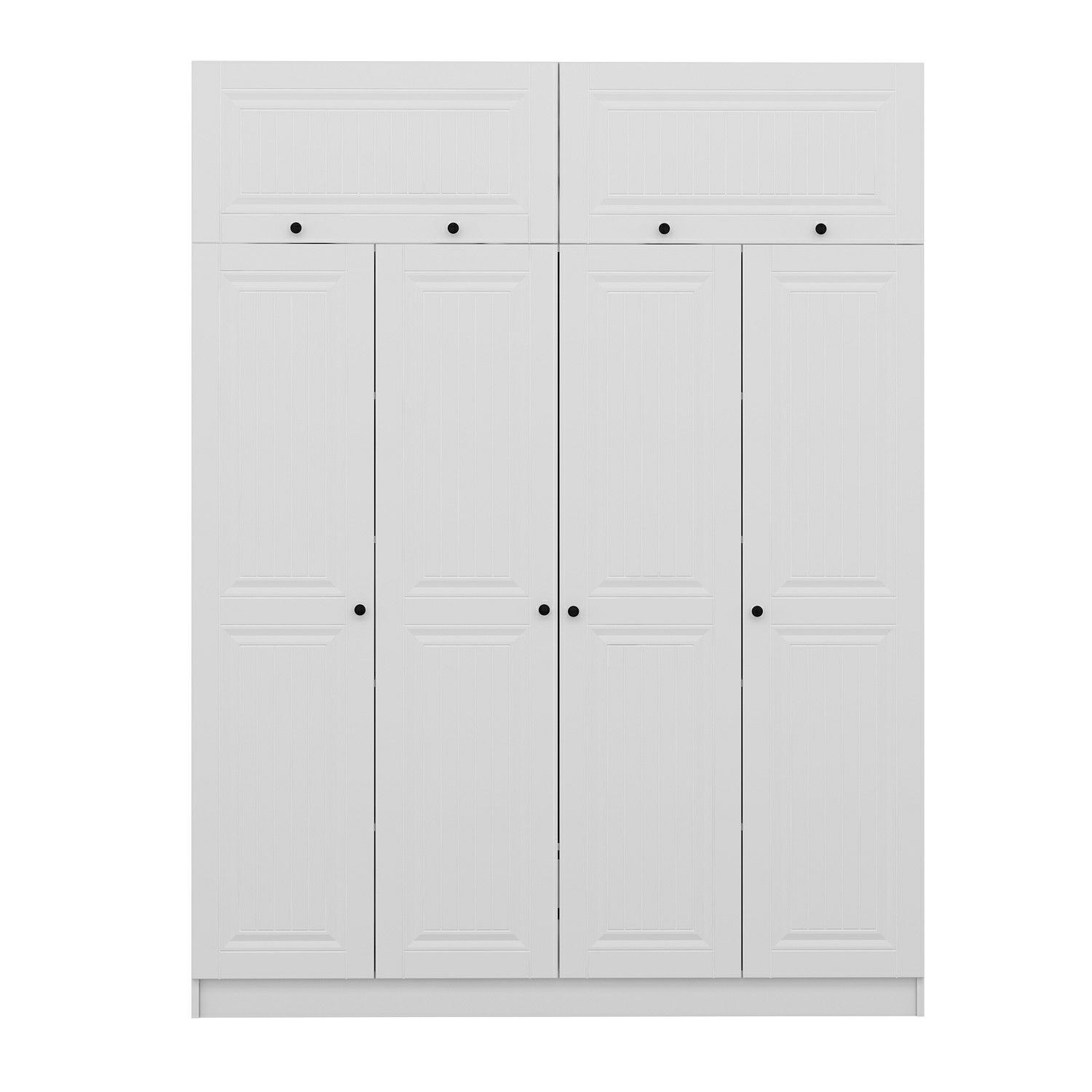 Dulap Hanah Home, PAL melaminat, 180 x 52 x 190 cm, alb, 506MNR2679 — imaginea 2