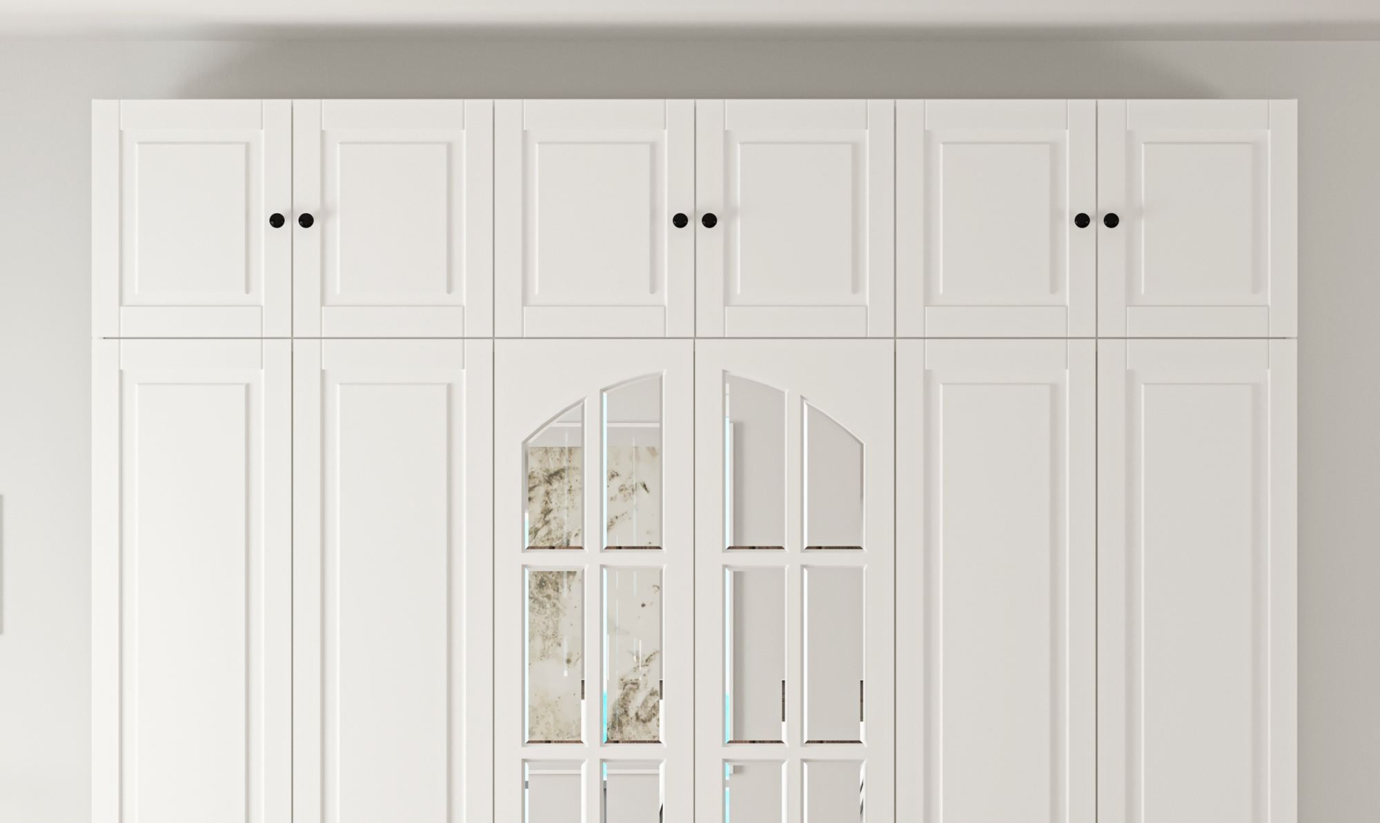 Dulap Hanah Home, PAL melaminat, 210 x 52 x 210 cm, alb mat, 167RAB1212 — imaginea 5