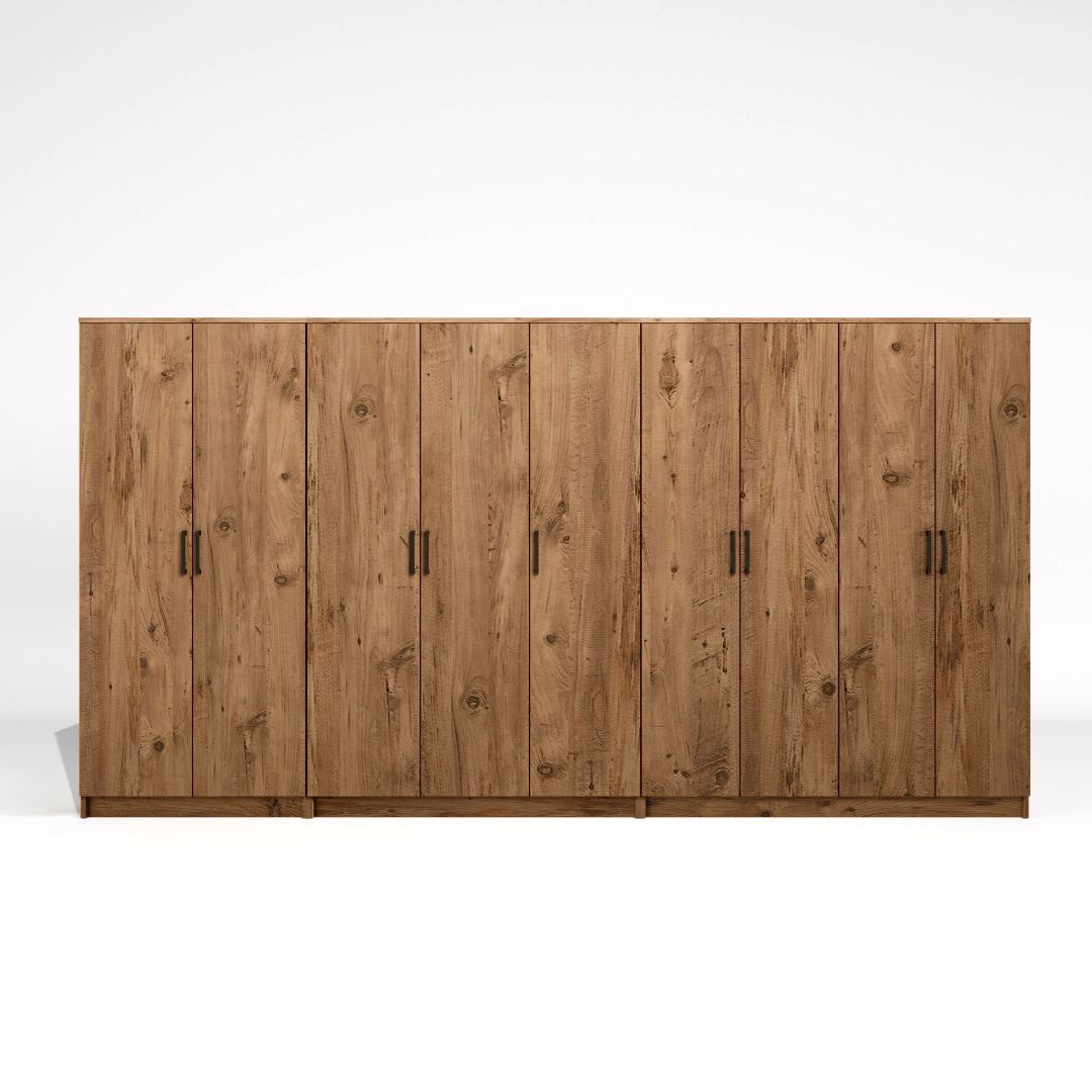 Dulap Hanah Home, PAL melaminat, 340 x 51.8 x 180 cm, atlantic pine, 350MWD1167