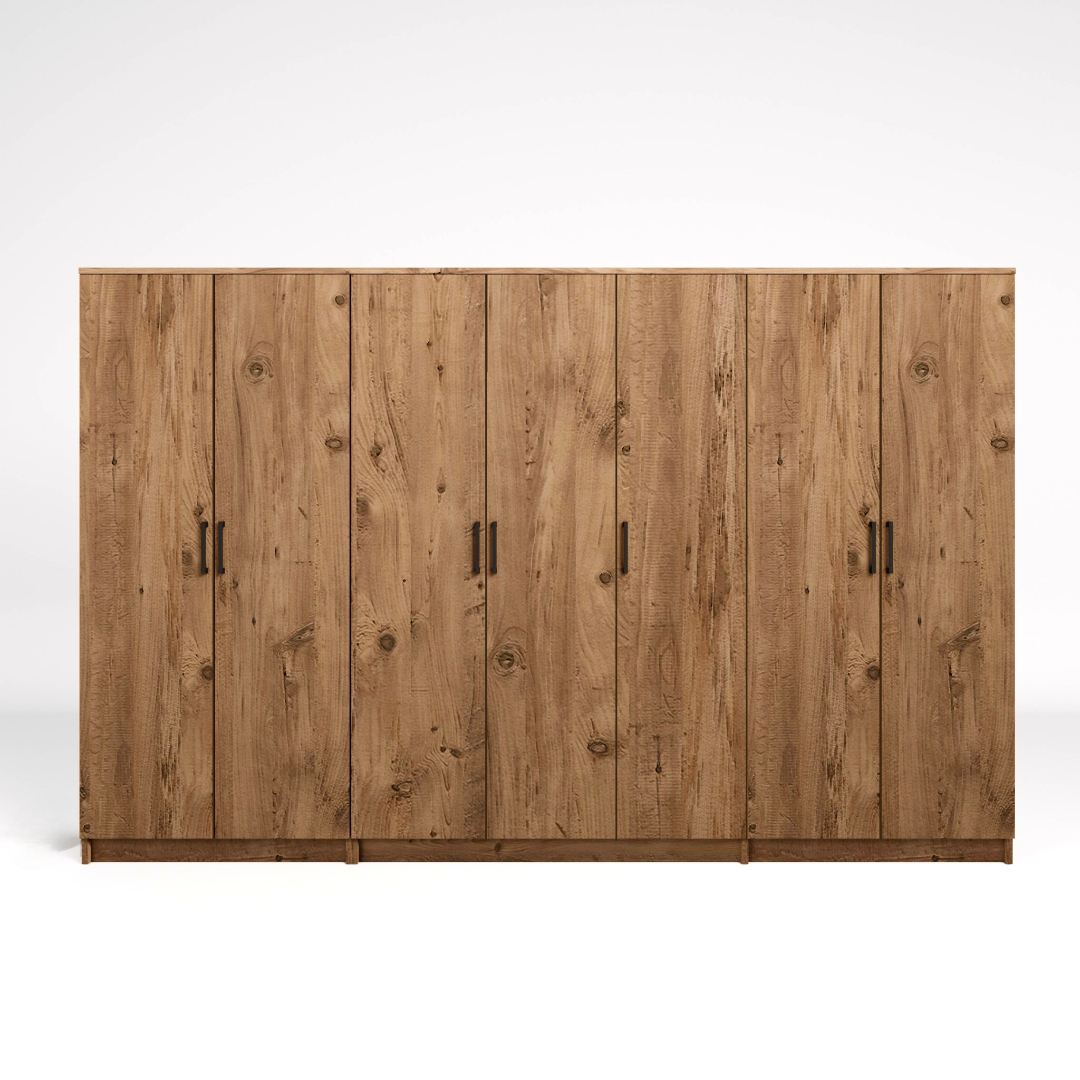Dulap Hanah Home, PAL melaminat, 280 x 51.8 x 180 cm, atlantic pine, 350MWD1162 — imaginea 6