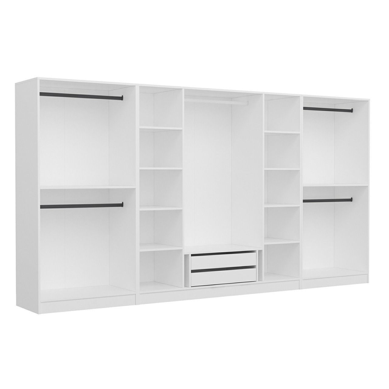 Dulap Hanah Home, PAL melaminat, 360 x 52 x 210 cm, alb, 506MNR2772 — imaginea 3