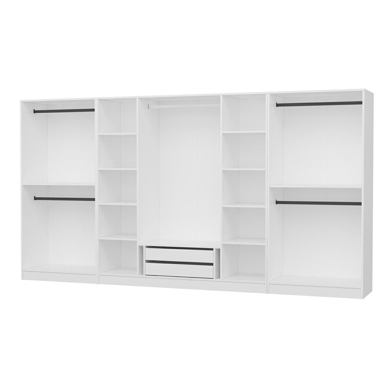 Dulap Hanah Home, PAL melaminat, 360 x 52 x 210 cm, alb, 506MNR2772 — imaginea 4