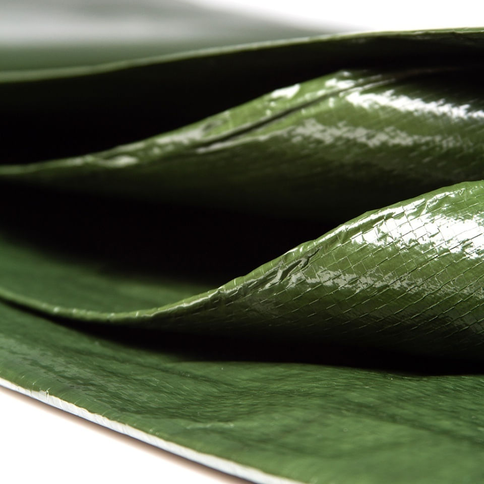 Prelata acoperire Mar-Pol 4x6 m, verde, HDPE 120 g/mp, cu capse metalice si colturi intarite — imaginea 3