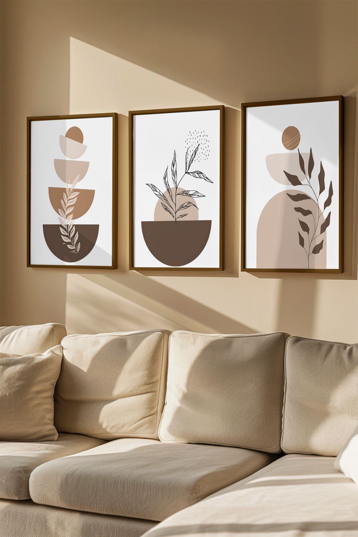Set tablouri cu ramă (3 bucăți) Wallxpert, MDF, 33 x 48 cm, multicolor, 786DKT1810