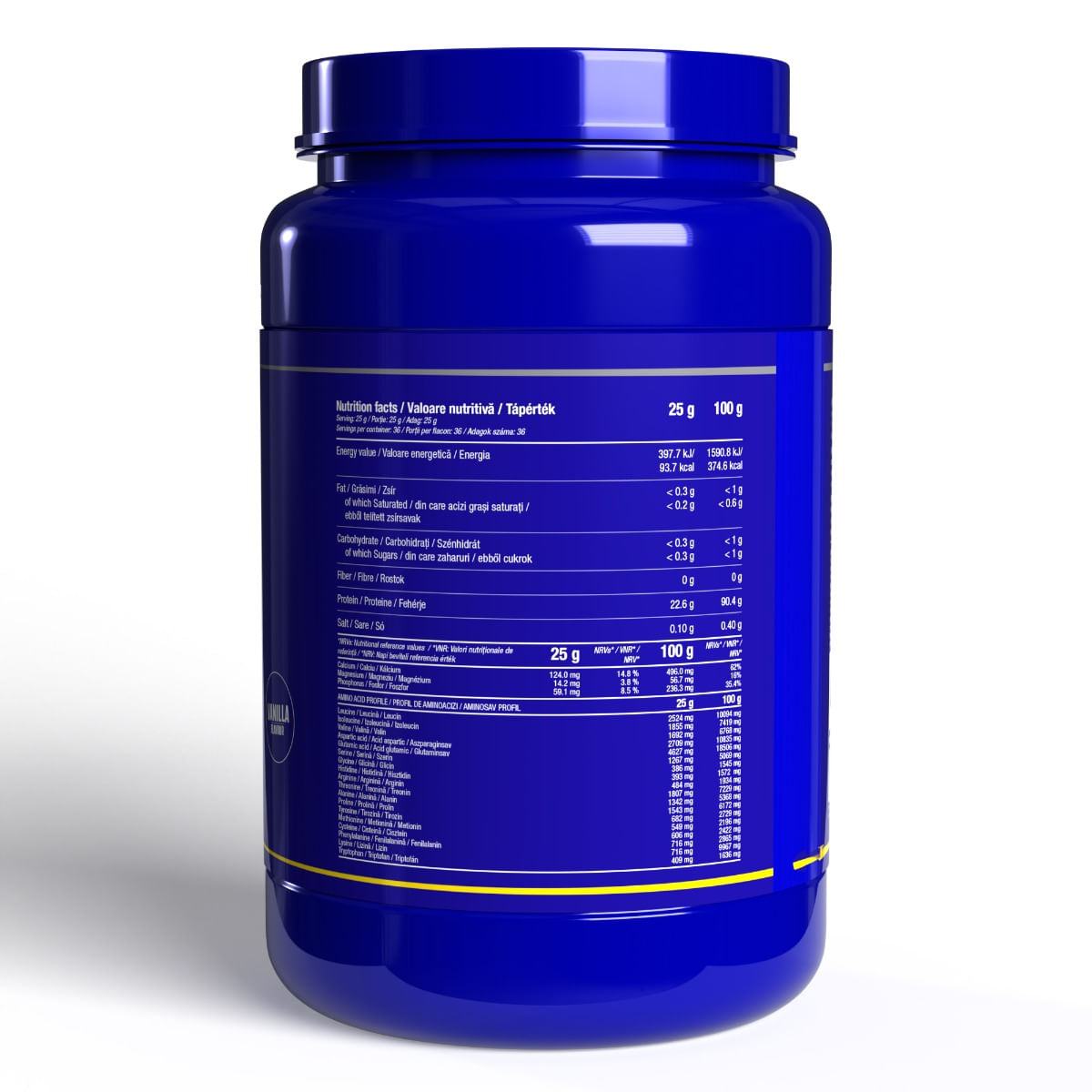 Izolat proteic din zer +90% proteine, WPI, 900g