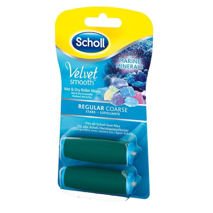 Rezerve pila electronica reincarcabila Scholl Velvet Smooth Wet & Dry, 2 buc