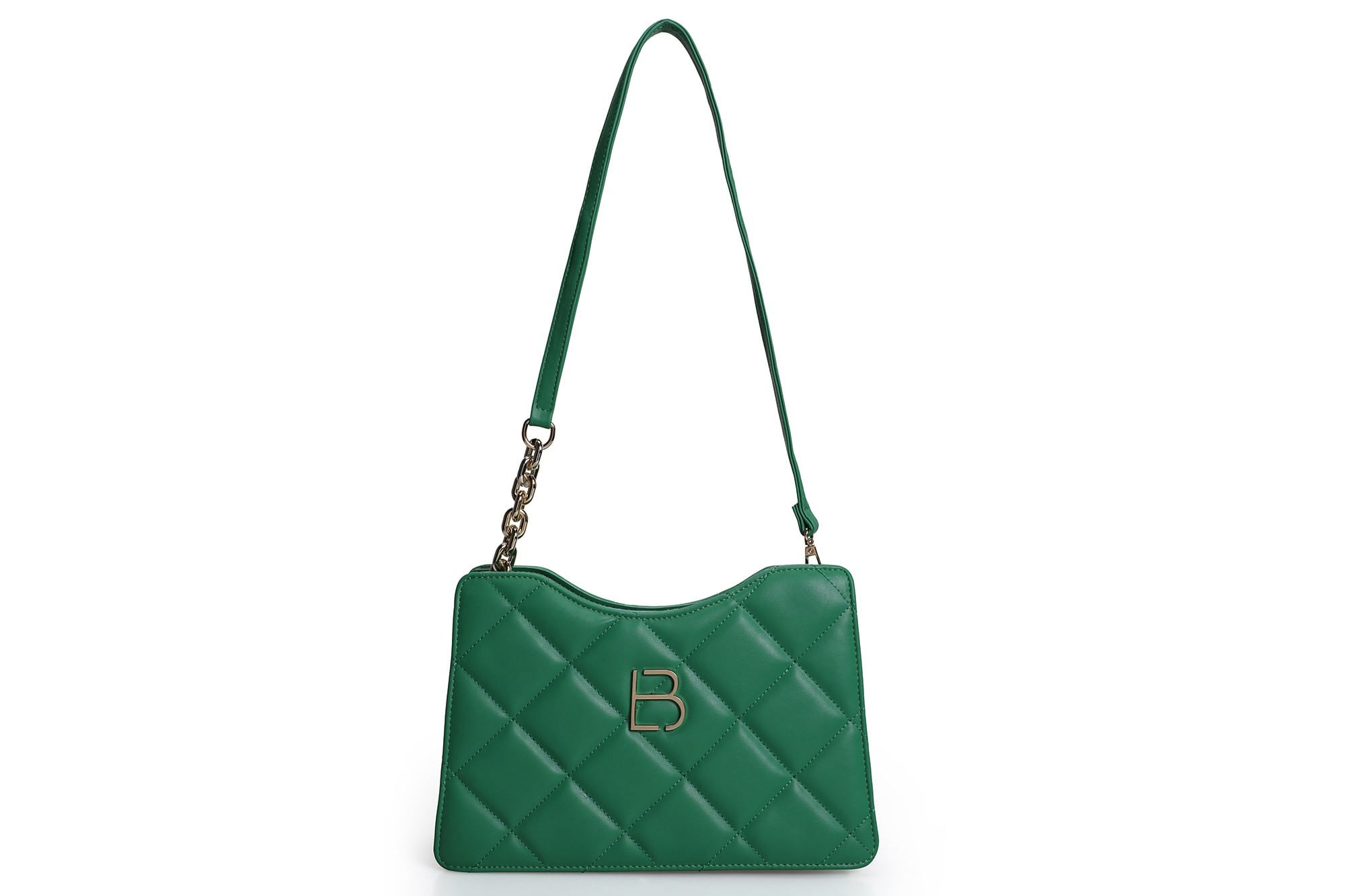 Geantă de umăr Lucky Bees, piele, 9 x 30 x 18 cm, verde, 671LKB1612