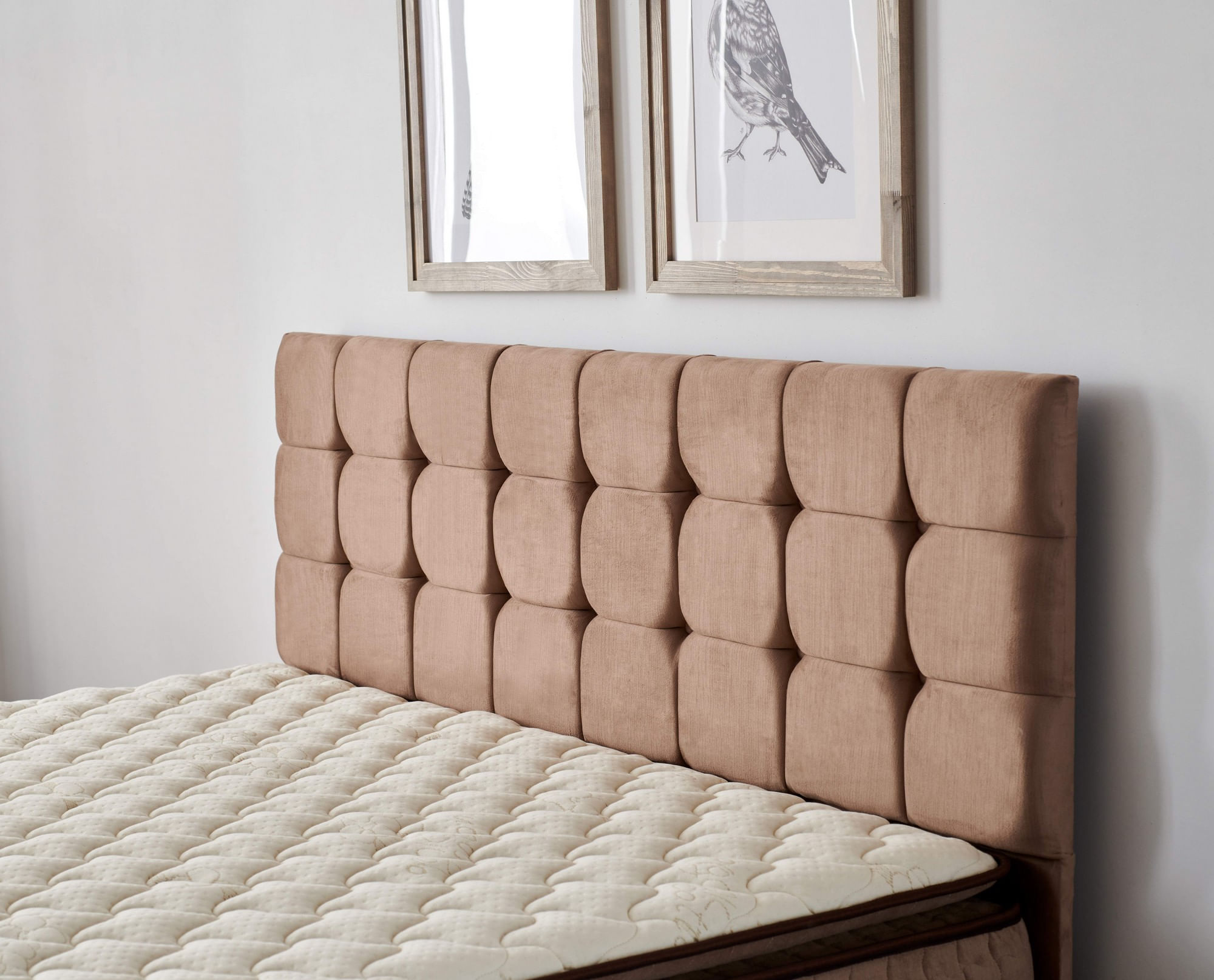 Saltea Hanah Home, 100% bumbac/fetru, 150 x 200 x 25 cm, alb/maro, 480NRN1343 — imaginea 4