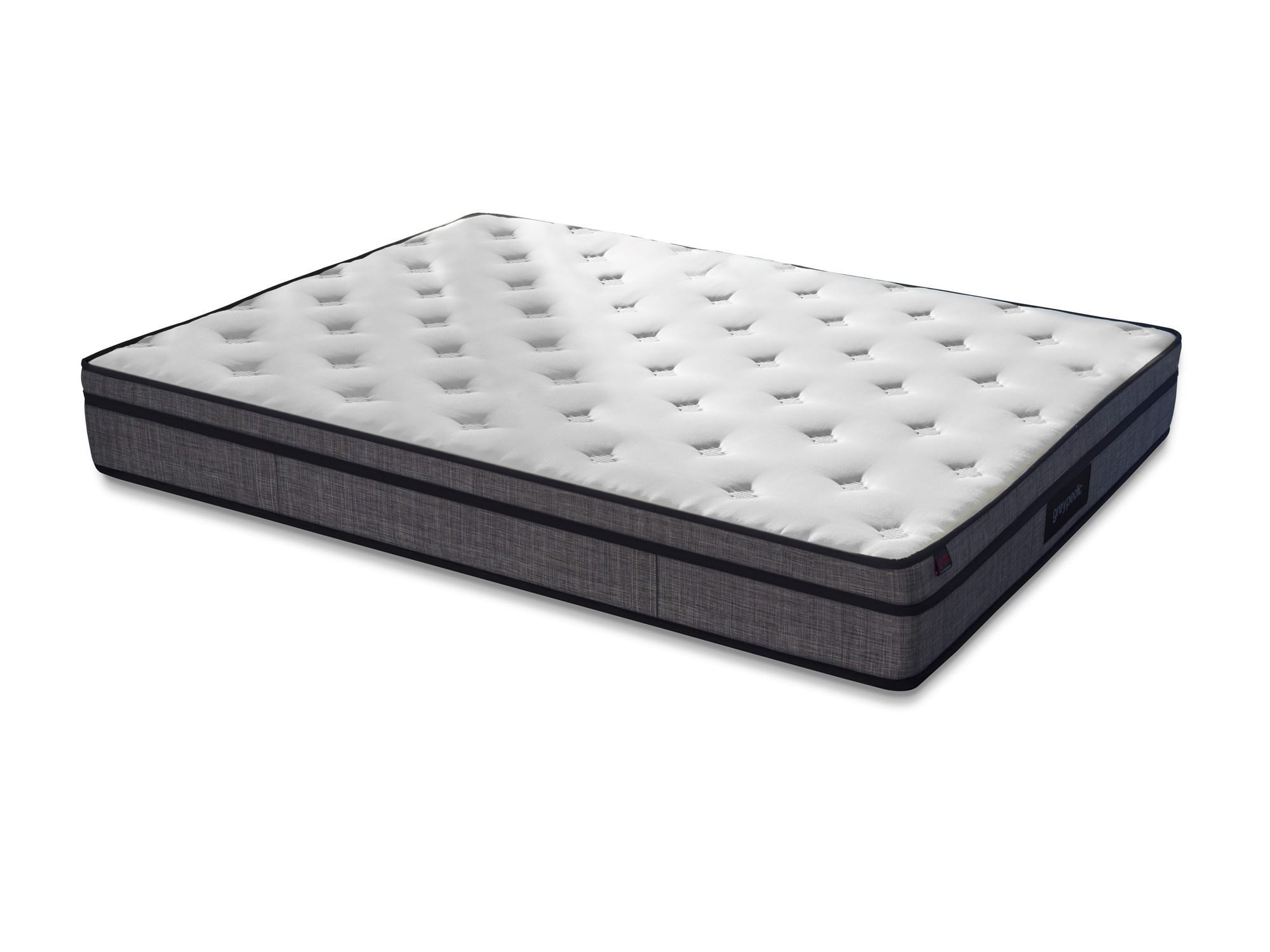 Saltea Hanah Home, bumbac, 140 x 200 x 27 cm, alb/gri, 480NRN1196 — imaginea 3