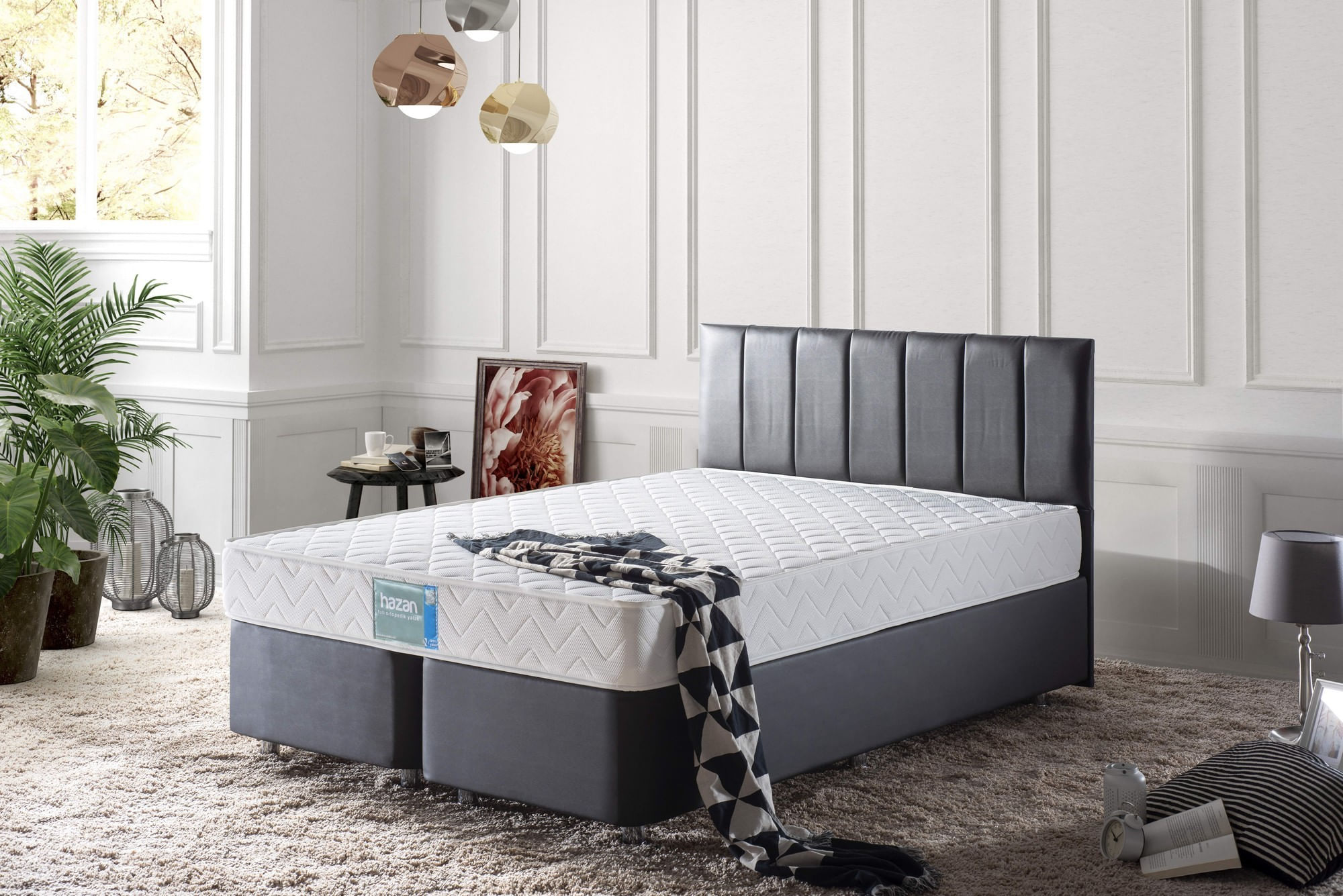 Saltea Hanah Home, 180 x 200 x 22 cm, alb, 480NRN1210 — imaginea 2