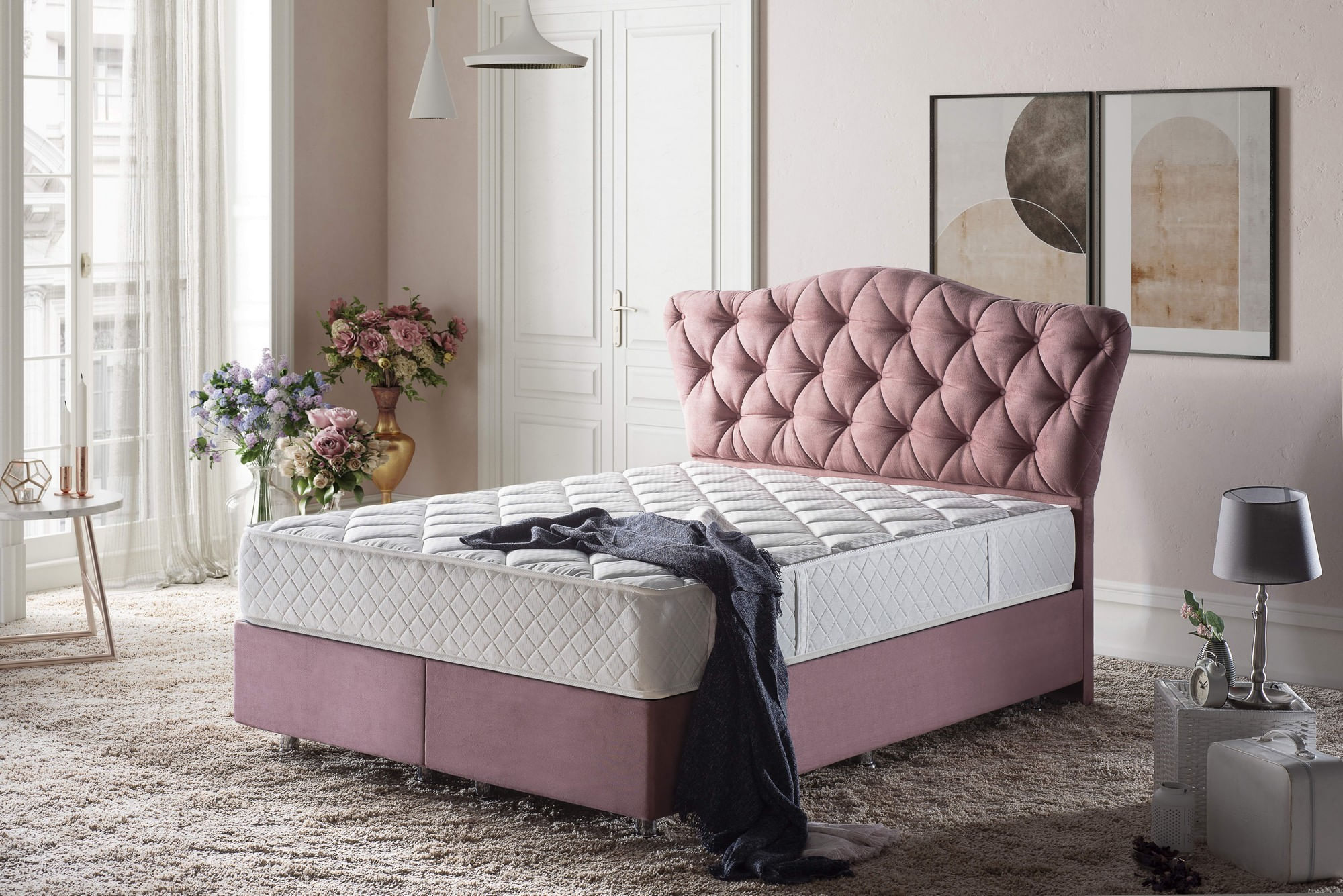 Saltea Hanah Home, 90 x 200 x 28 cm, alb, 480NRN1142 — imaginea 4