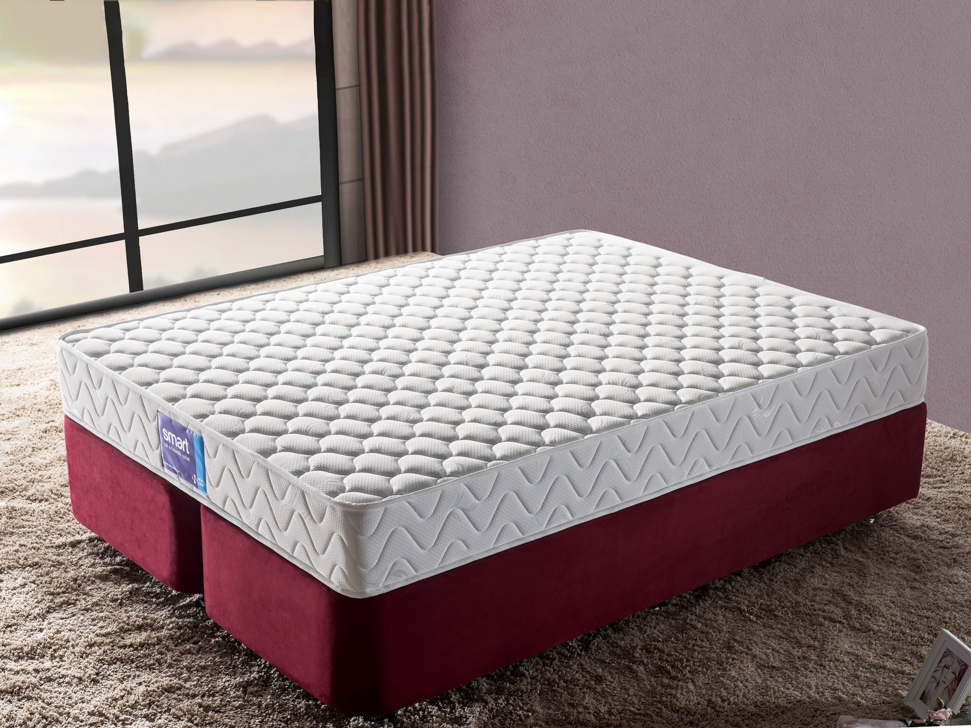Saltea Hanah Home, bumbac, 140 x 200 x 23 cm, alb, 480NRN1308 — imaginea 2