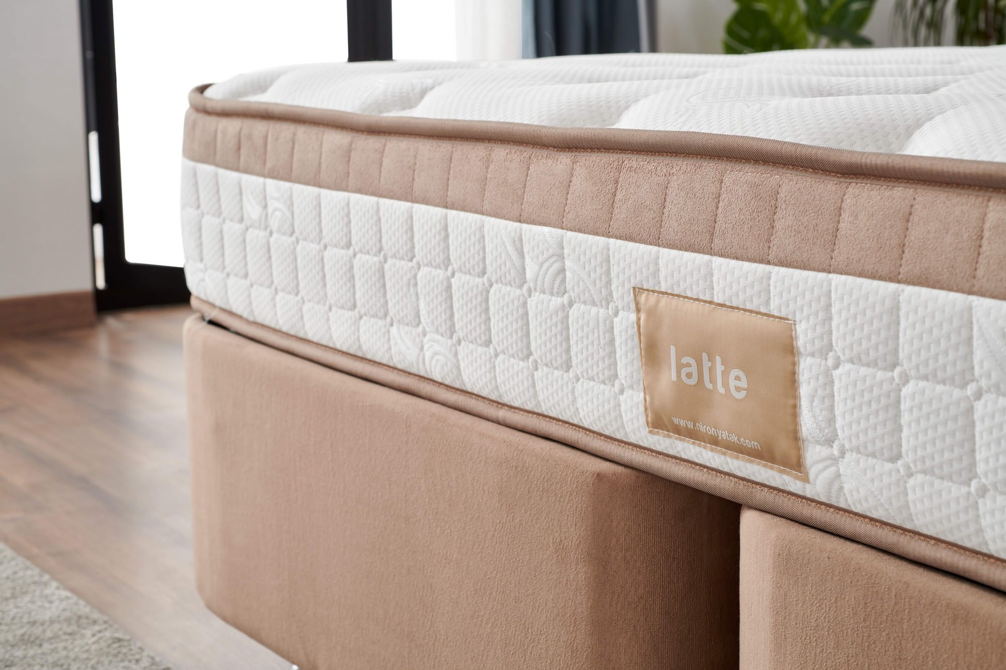 Saltea Hanah Home, 160 x 200 x 23 cm, alb/maro, 480NRN1229 — imaginea 2