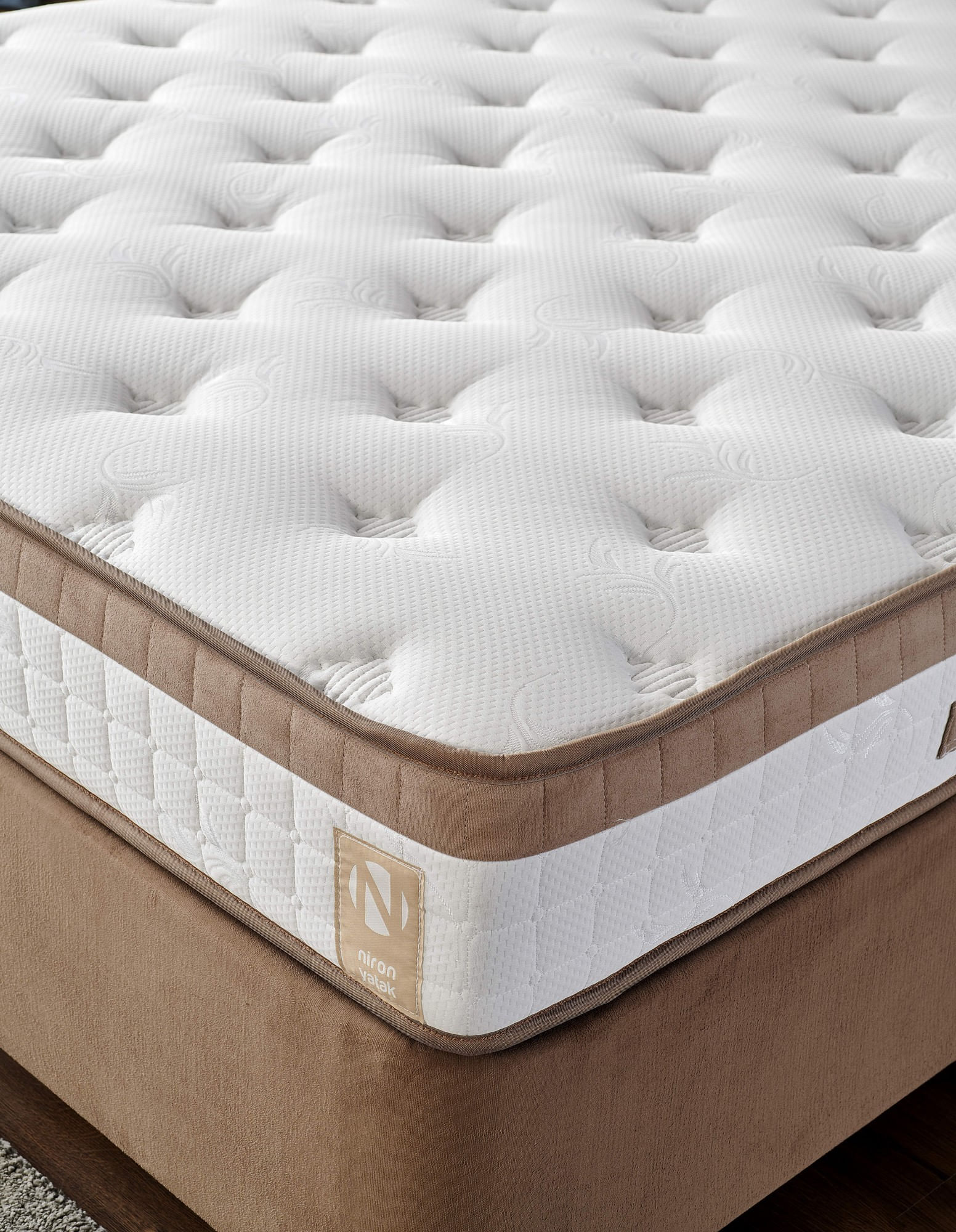Saltea Hanah Home, 140 x 190 x 23 cm, alb/maro, 480NRN1226 — imaginea 3