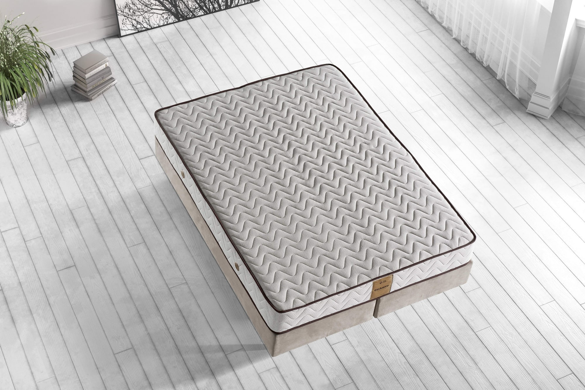 Saltea Hanah Home, in, 150 x 200 x 23 cm, alb/maro, 480NRN1177 — imaginea 7