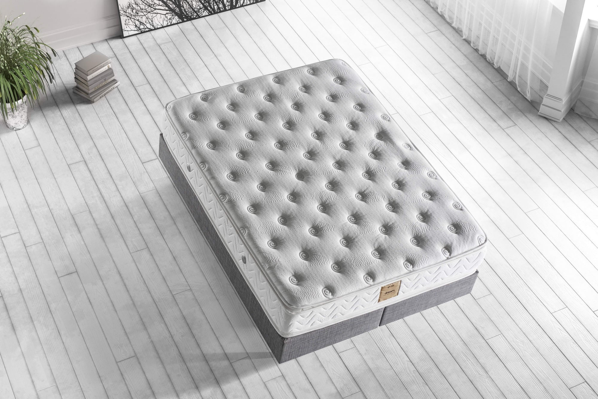 Saltea Hanah Home, 160 x 200 x 34 cm, alb, 480NRN1168 — imaginea 2