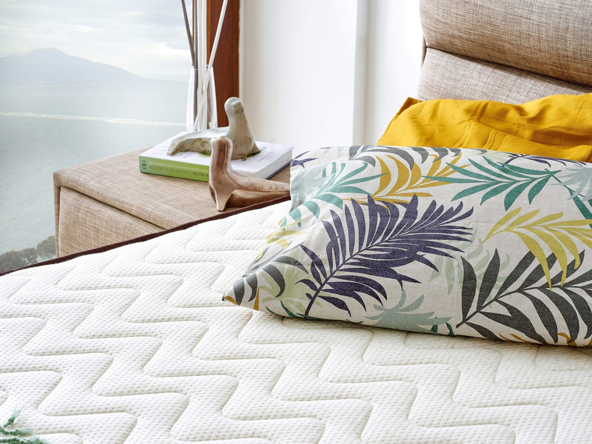 Saltea Hanah Home, in, 140 x 200 x 23 cm, alb/maro, 480NRN1176 — imaginea 6
