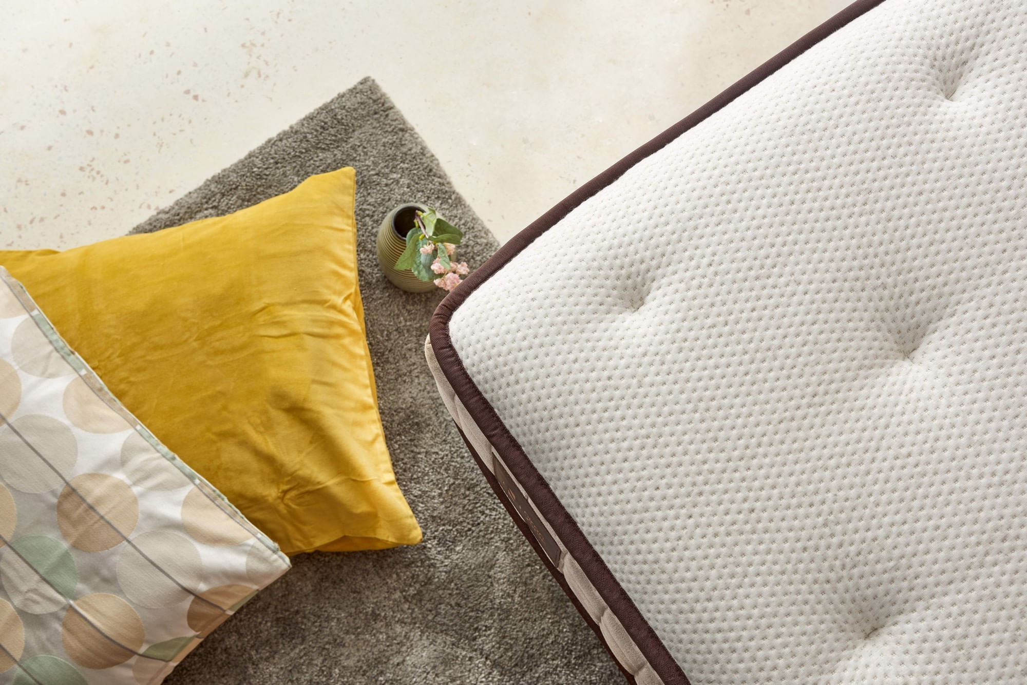 Saltea Hanah Home, 180 x 200 x 30 cm, alb/maro, 480NRN1250 — imaginea 4