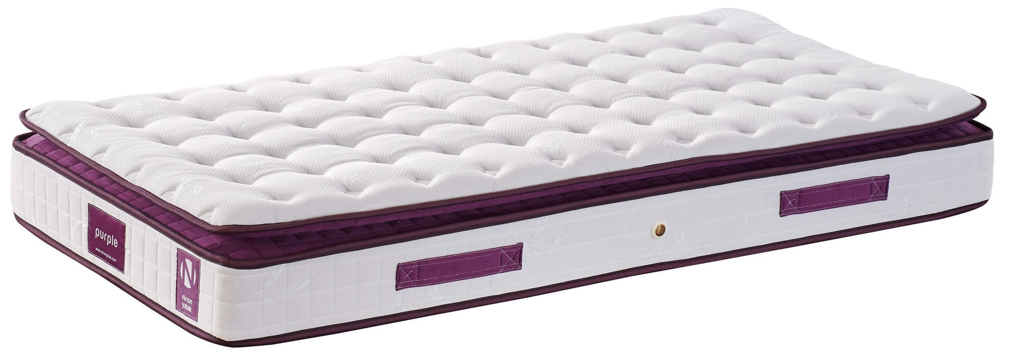 Saltea Hanah Home, in/fetru, 90 x 190 x 25 cm, alb/mov, 480NRN1252 — imaginea 4