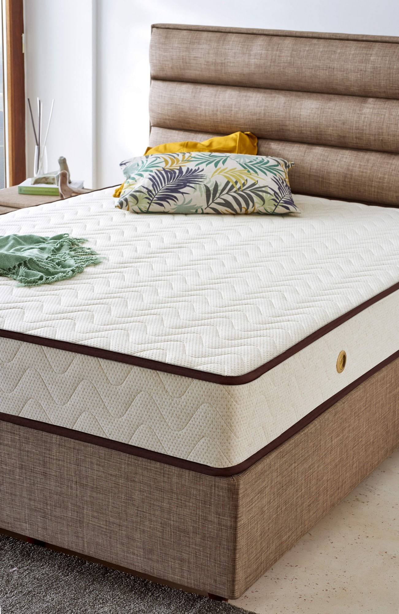 Saltea Hanah Home, in, 160 x 200 x 23 cm, alb/maro, 480NRN1178 — imaginea 6